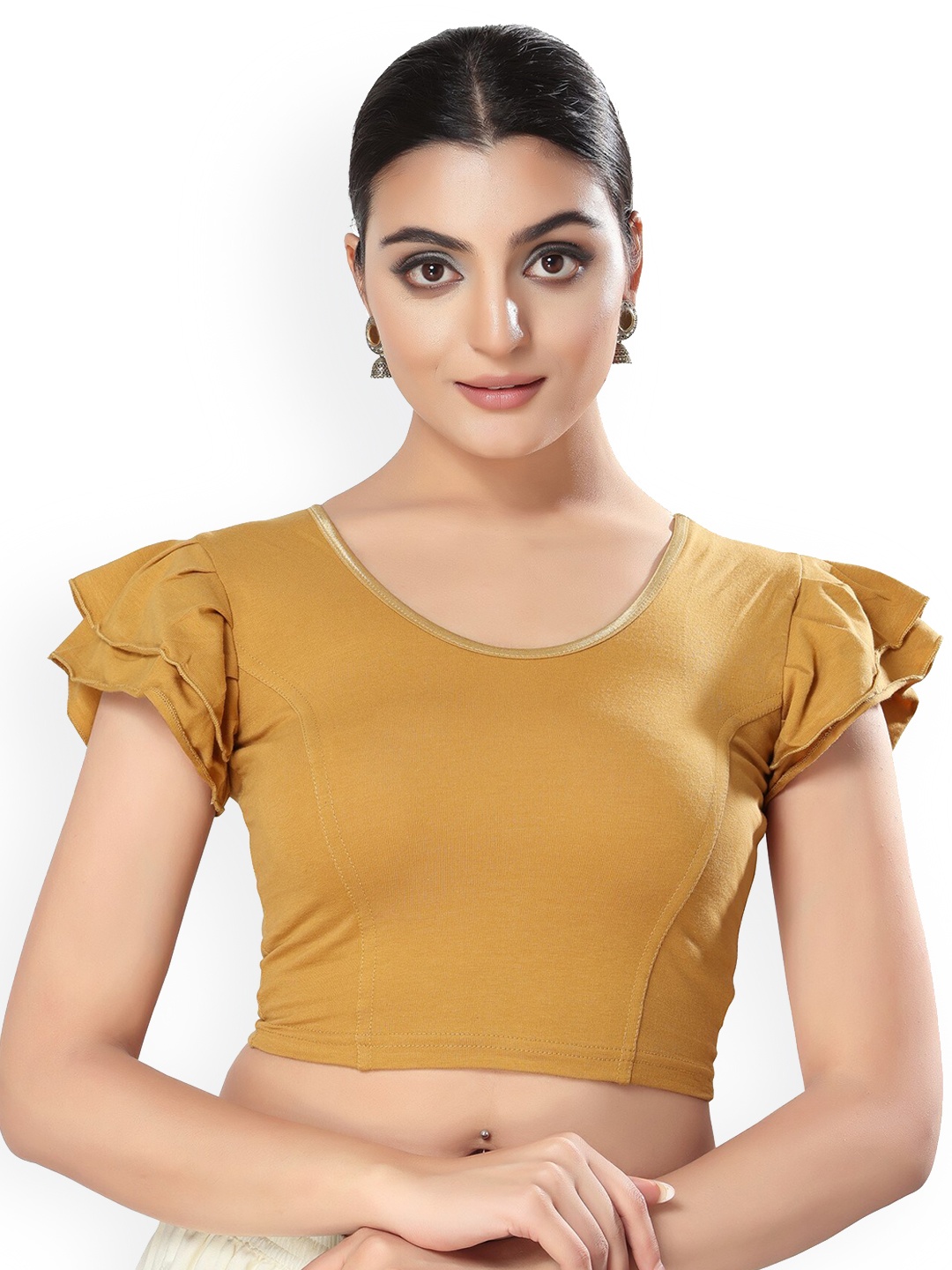 

SALWAR STUDIO Stretchable Saree Blouse, Beige