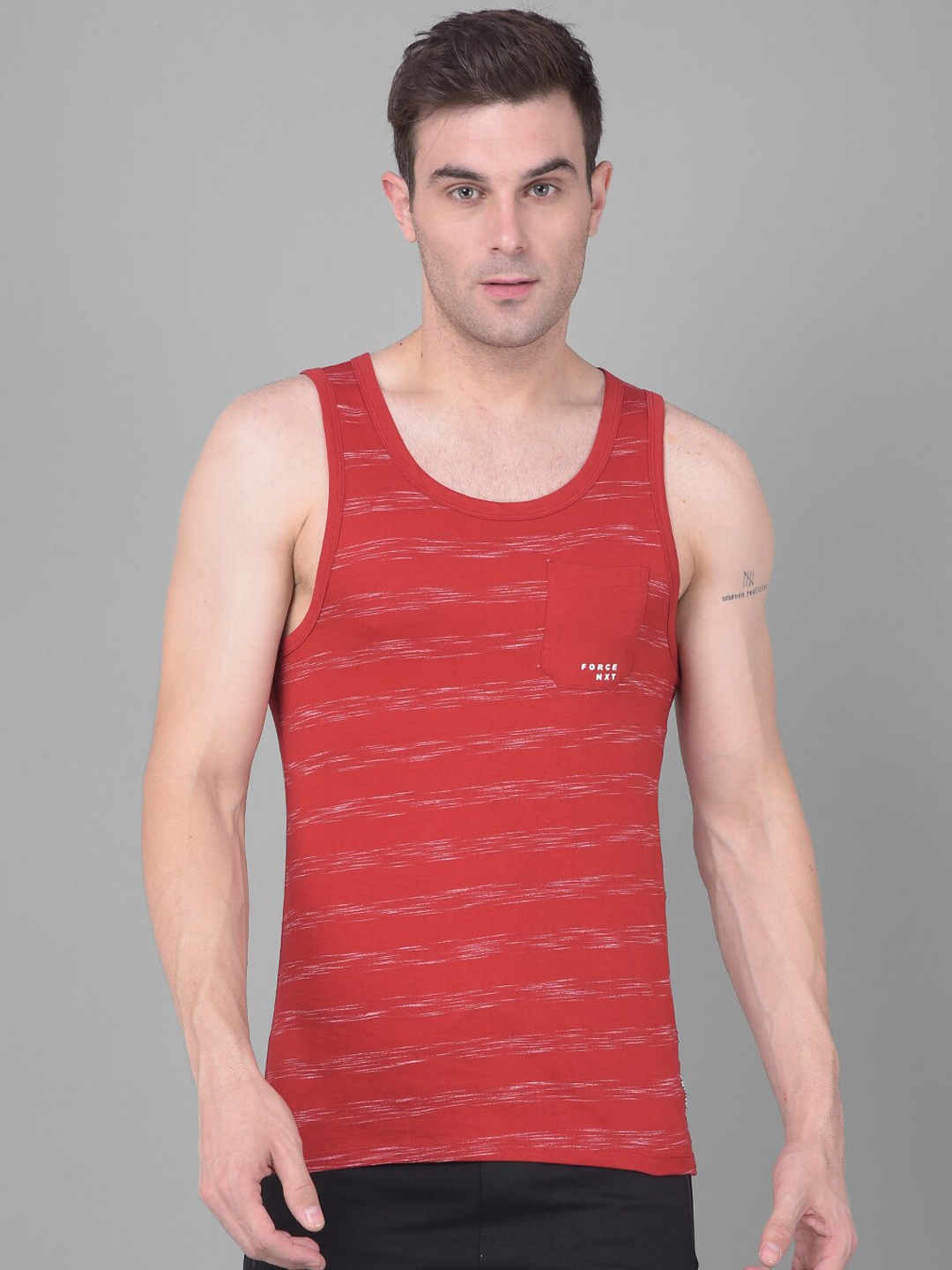 

Force NXT Printed Cotton Innerwear Vests MNAL-432-PO1-SCOOTER, Red