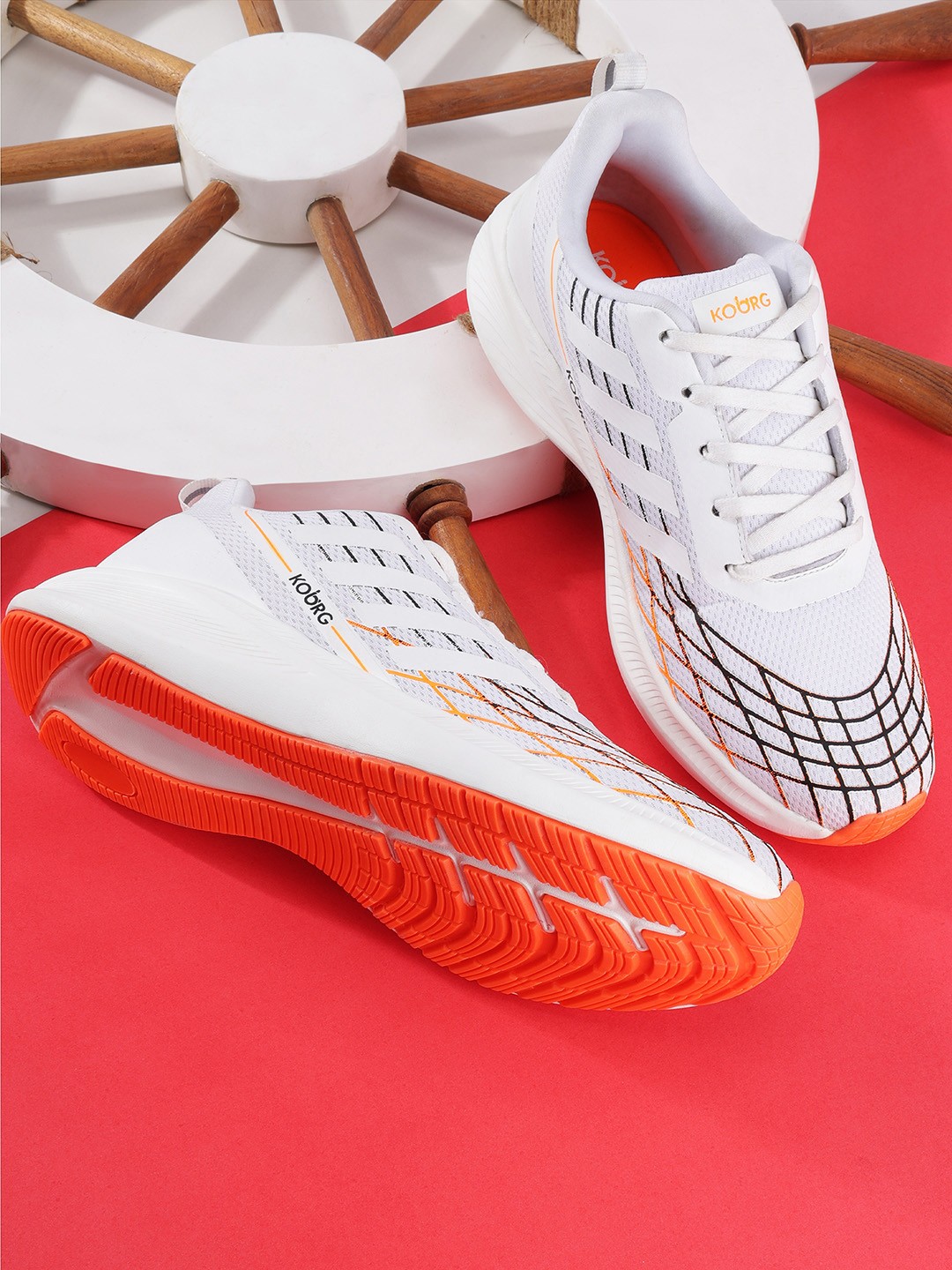 

Koburg Men Rhythm Mesh Running Shoes, White