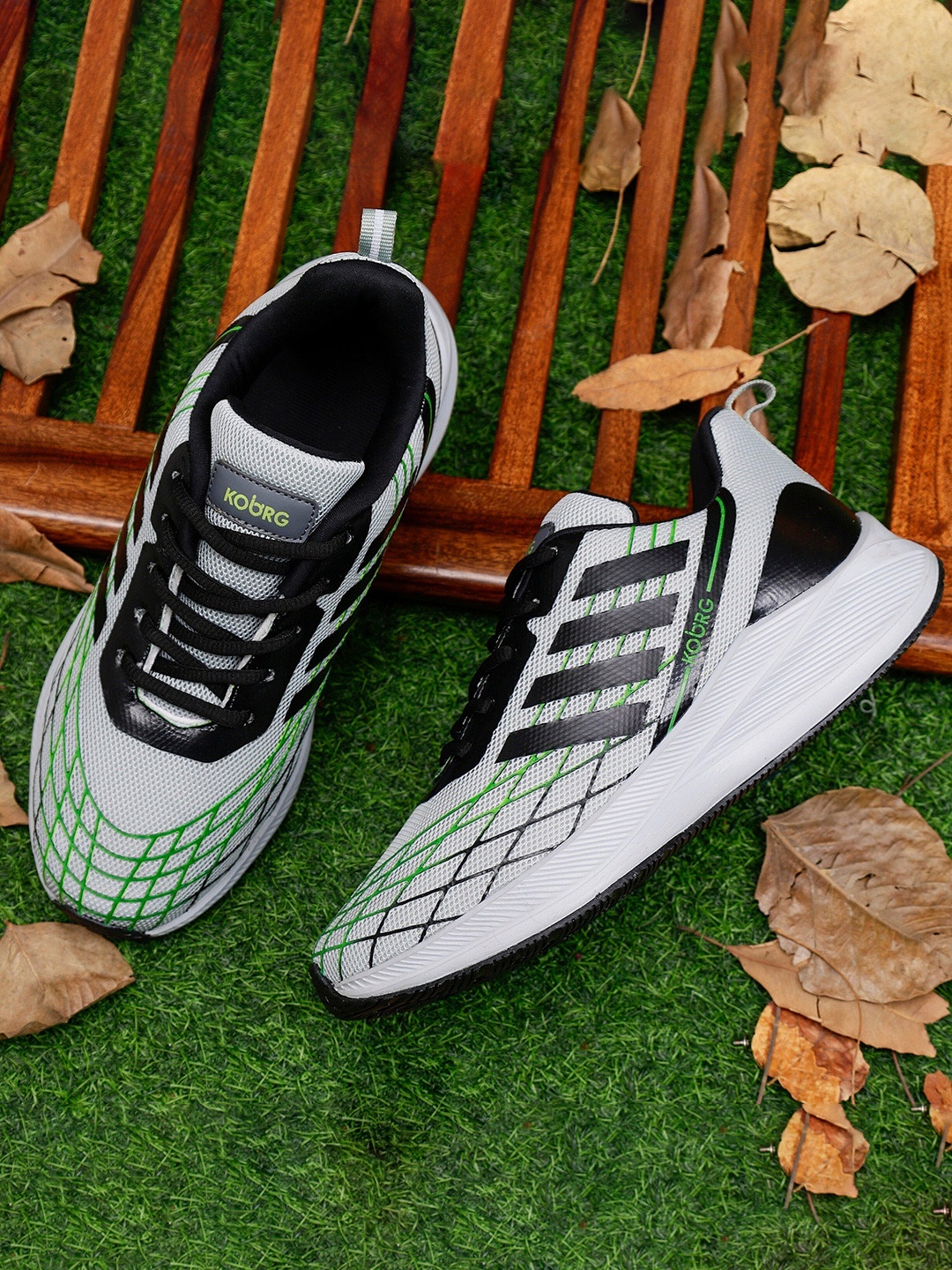 

Koburg Men Rhythm Mesh Running Shoes, Grey