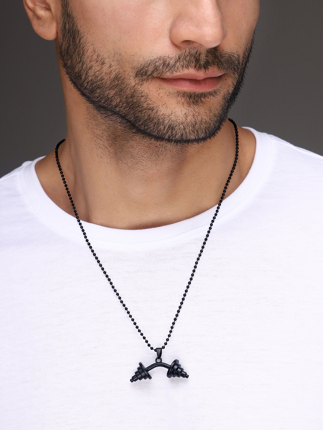 

Bold by Priyaasi Contemporary Pendant With Chain, Black