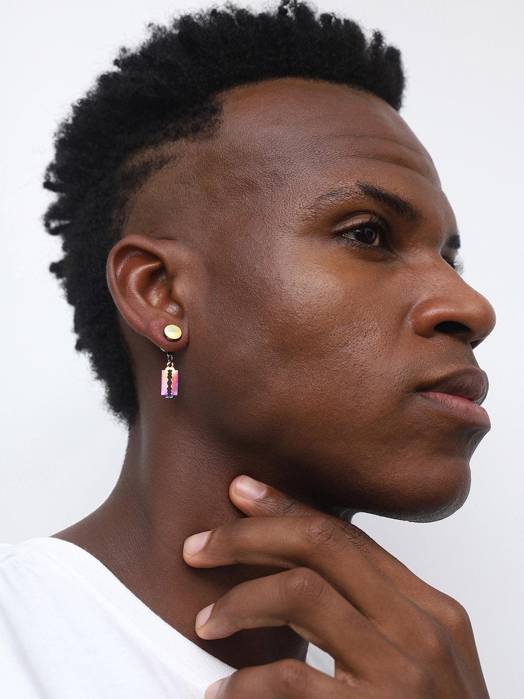 

Bold by Priyaasi Silver Plated Contemporary Brass Drop Earrings, Blue