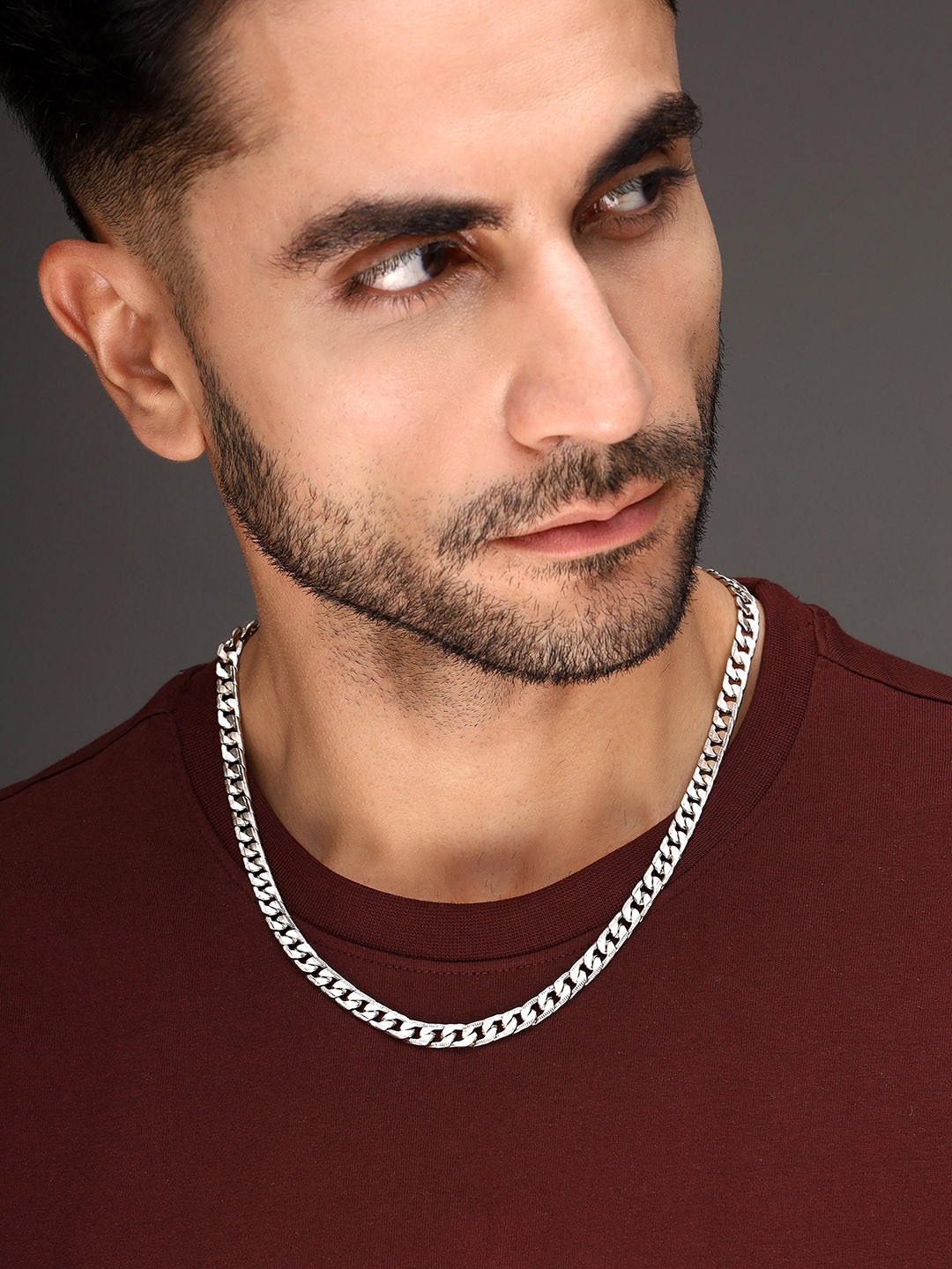 

Bold by Priyaasi Men Brass Silver-Plated Chain