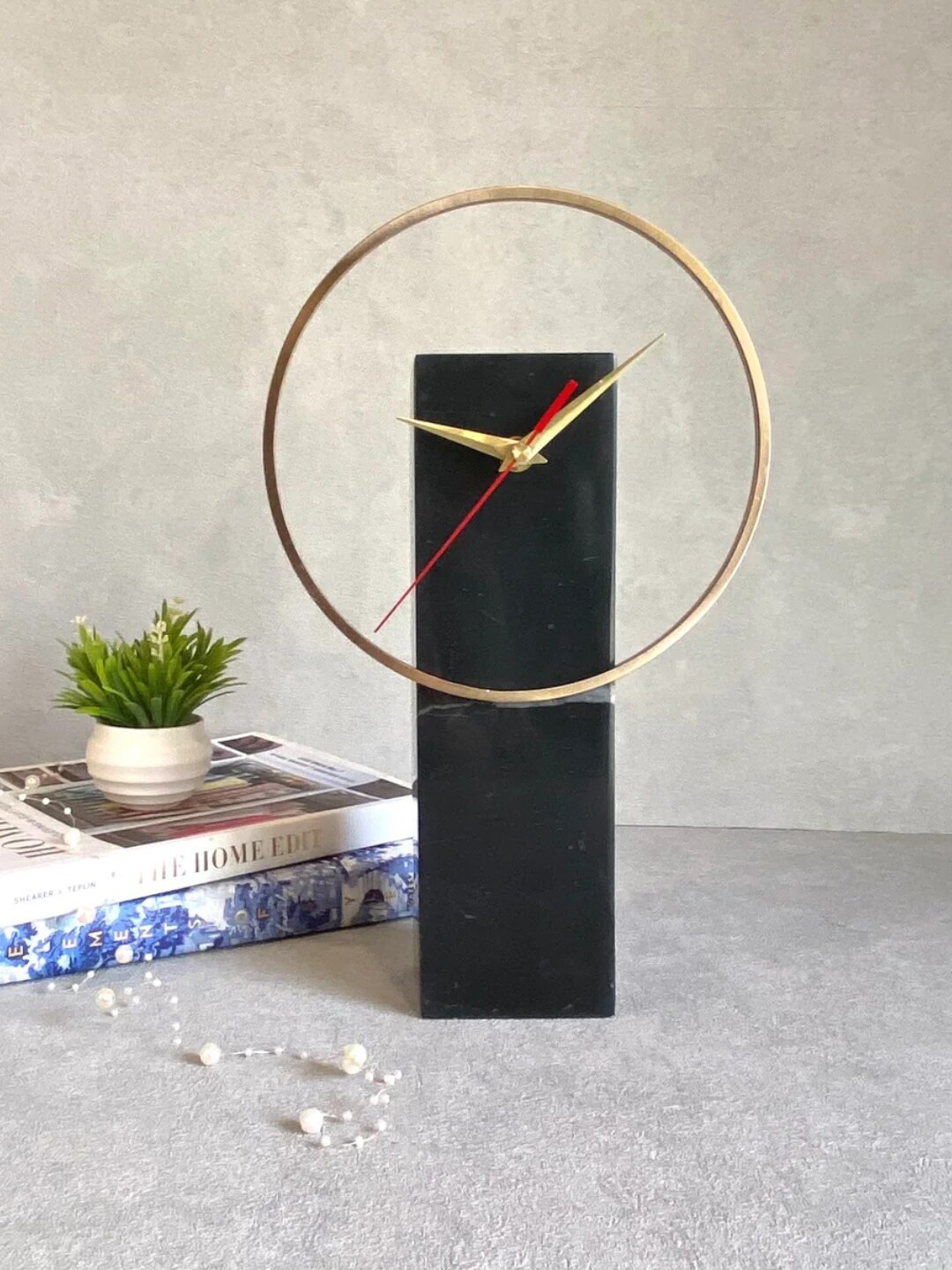 

House of Objects Black & Gold Toned Wall Clock