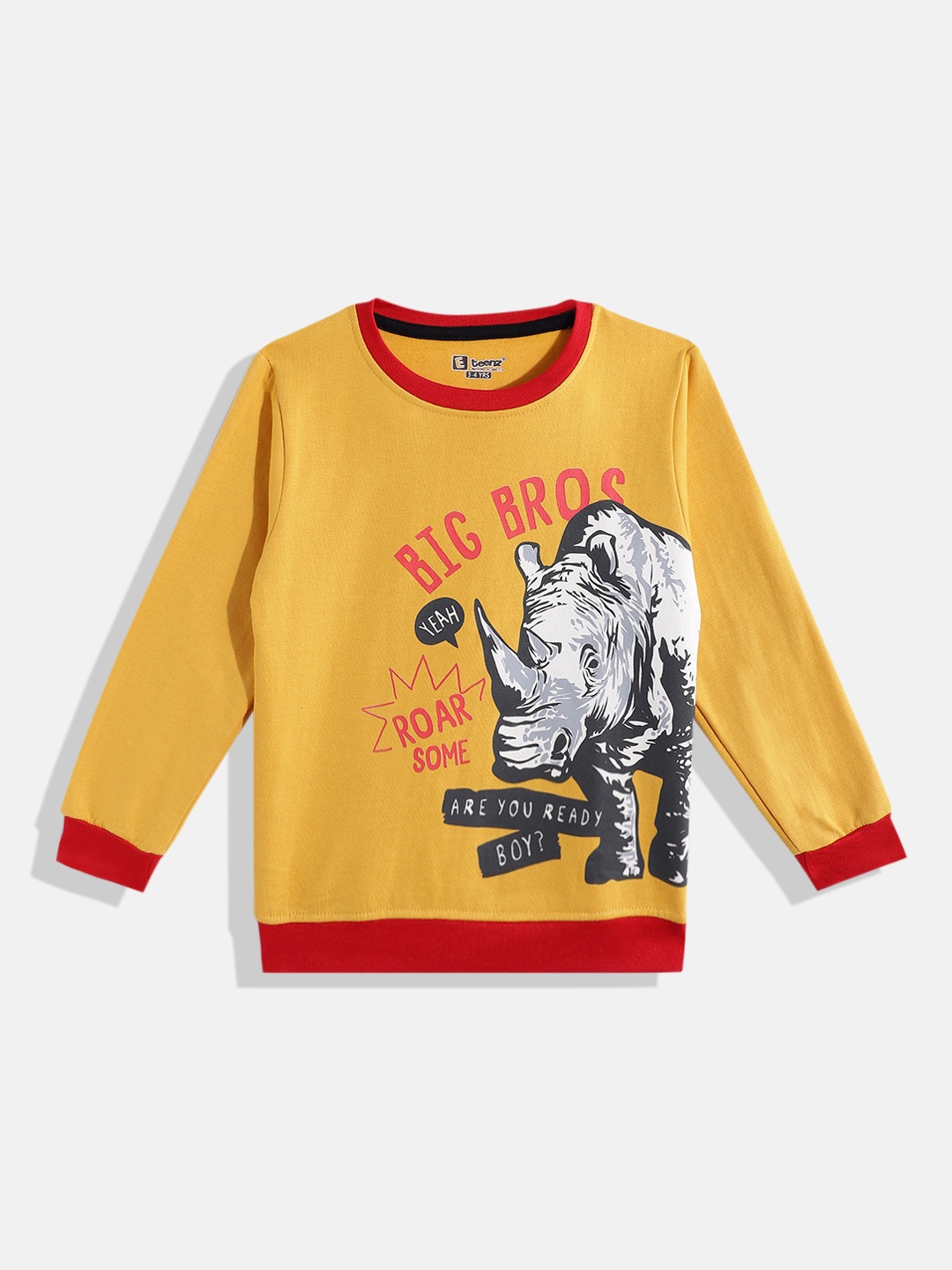 

Eteenz Boys Printed Sweatshirt, Yellow