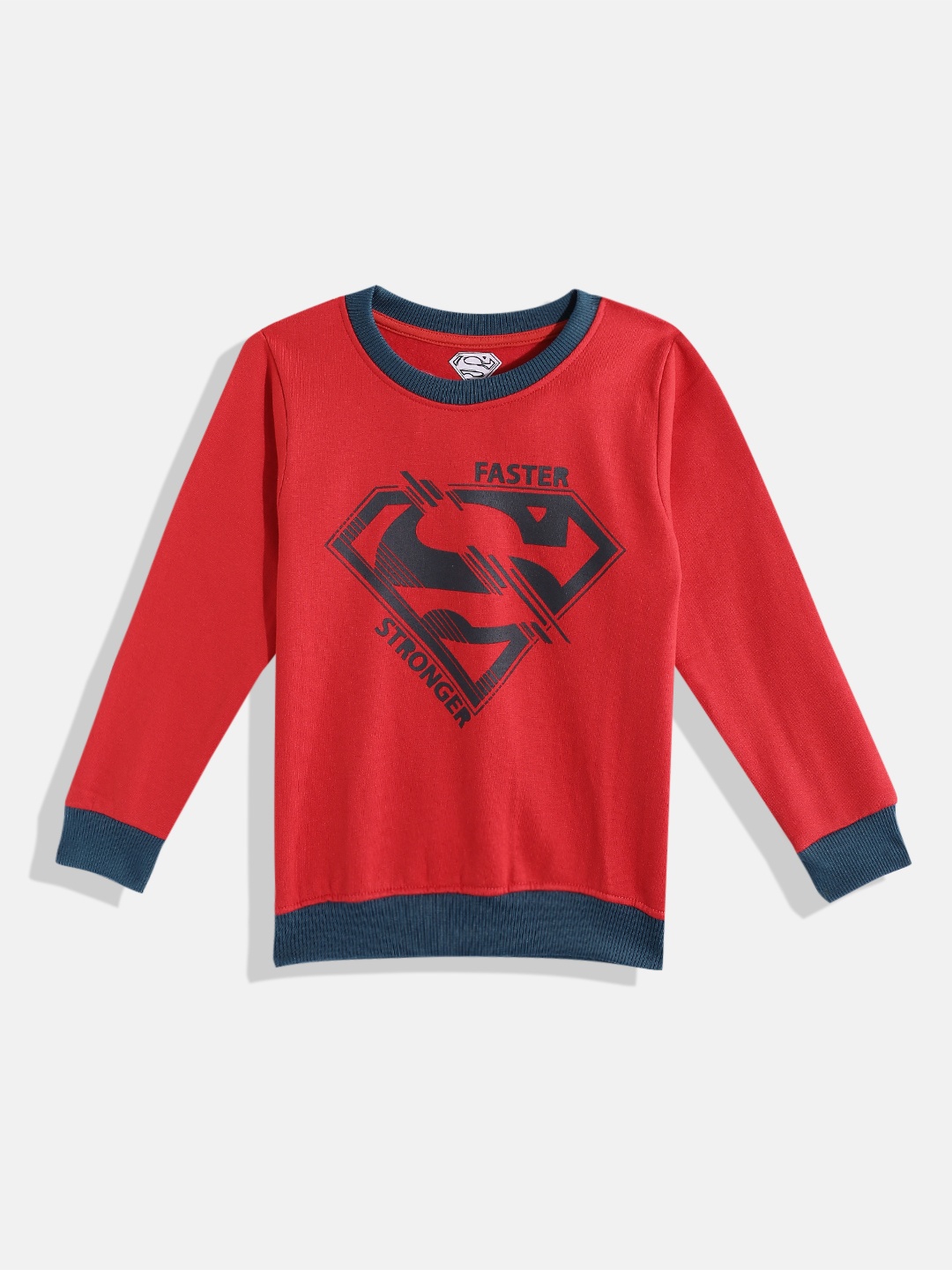 

Eteenz Boys Superman Print Cotton Sweatshirt, Red