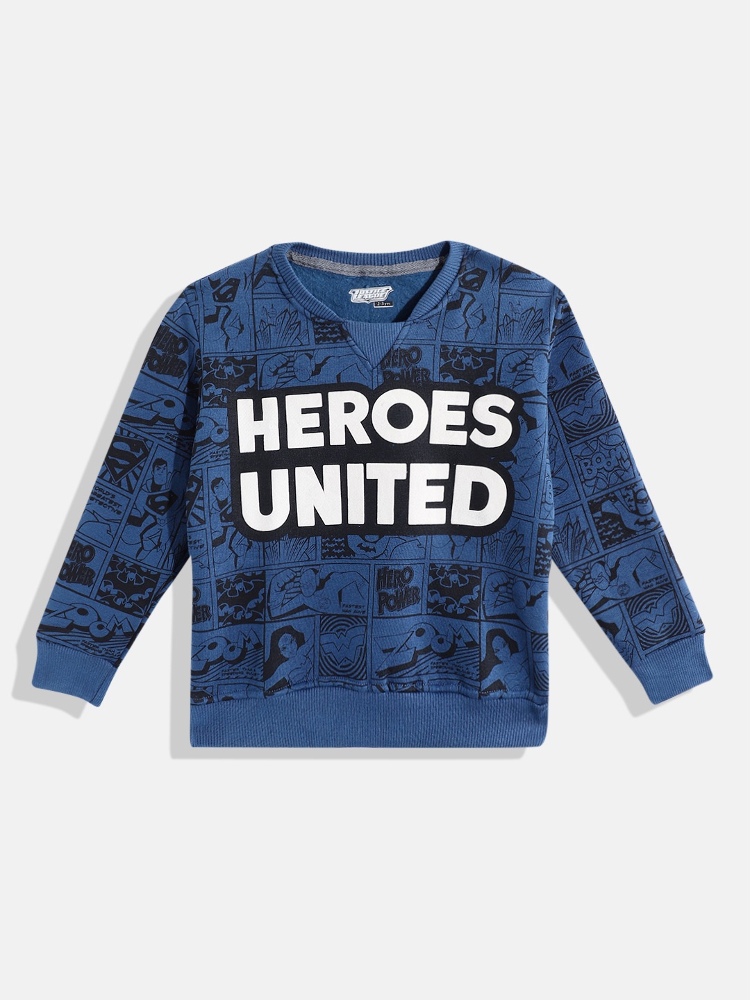 

Eteenz Boys Printed Cotton Sweatshirt, Blue