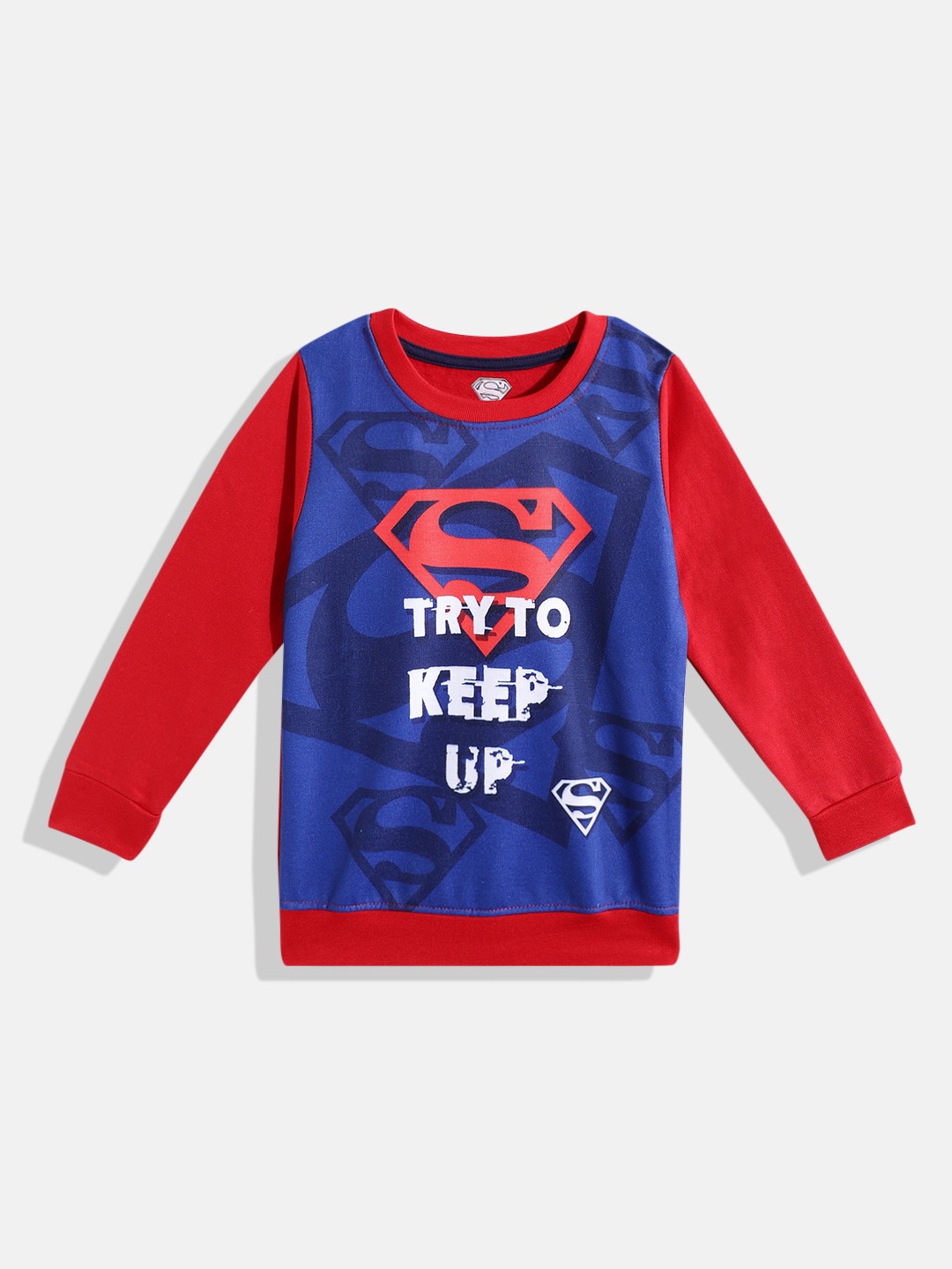 

Eteenz Boys Superman Printed Cotton Sweatshirt, Red