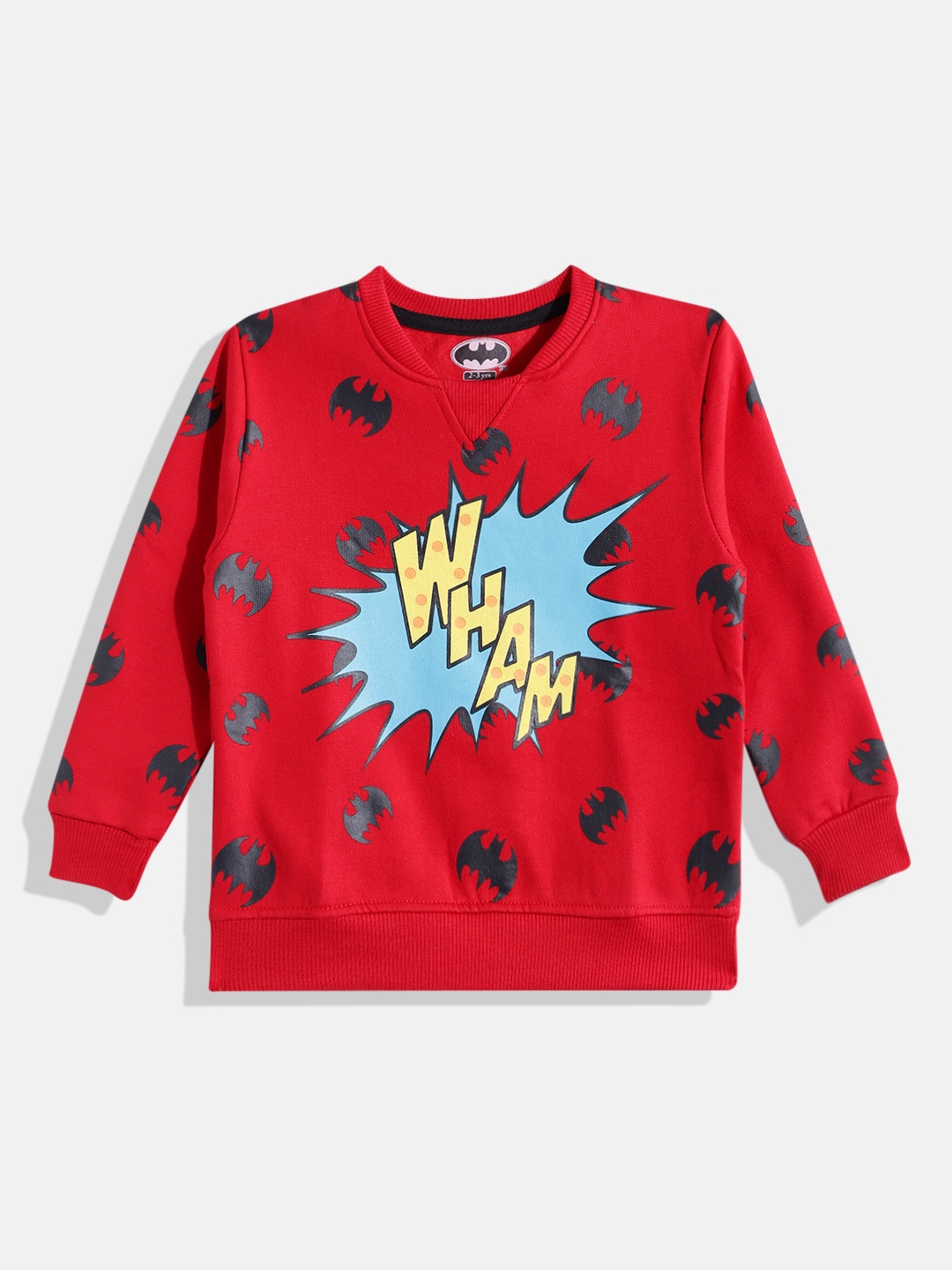 

Eteenz Boys Batman Printed Cotton Sweatshirt, Red