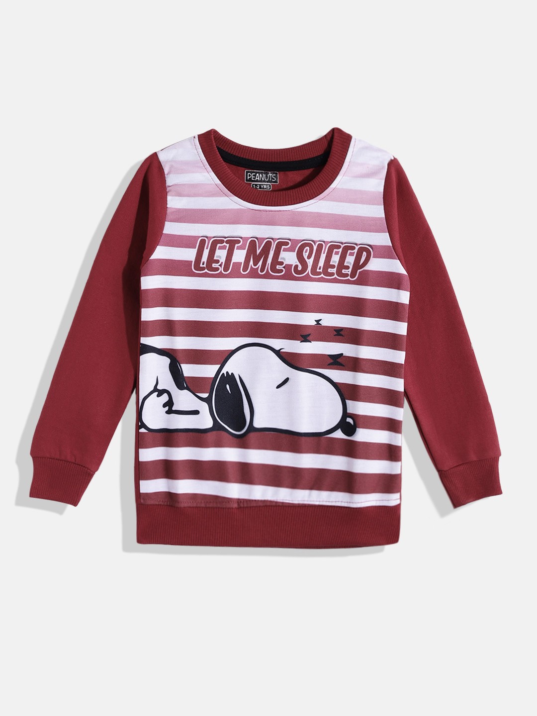 

Eteenz Boys Peanuts Printed Cotton Sweatshirt, Maroon