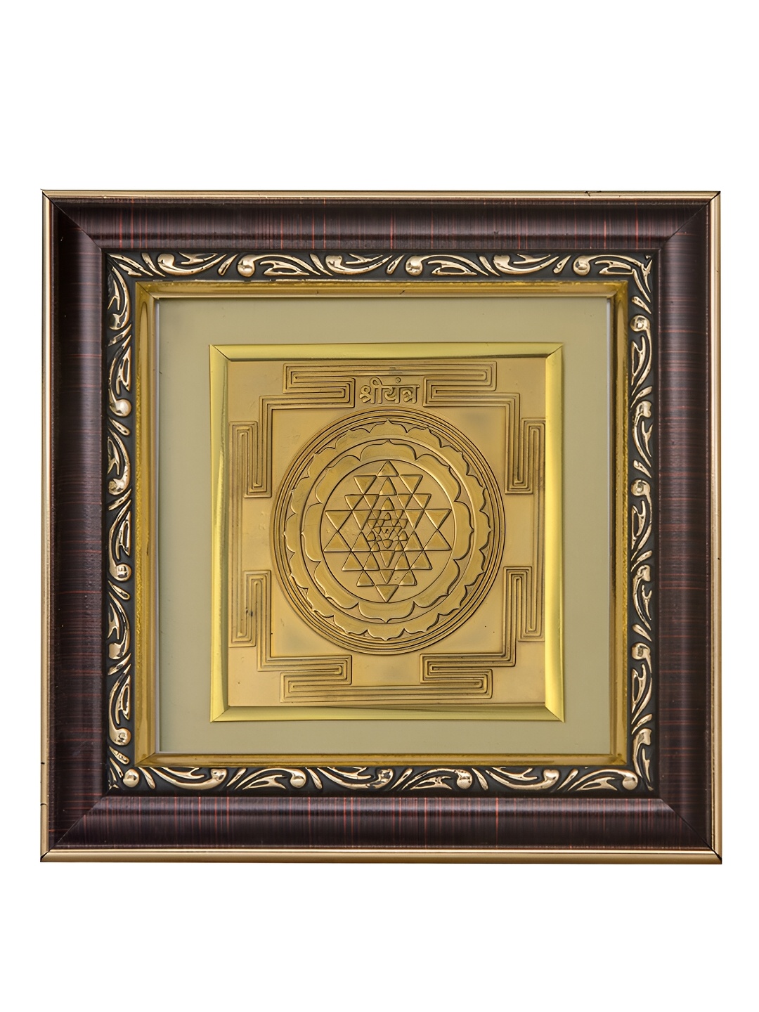 

Pray Everyday Gold-Plated Shri yantra Photoframe Pooja Essentials