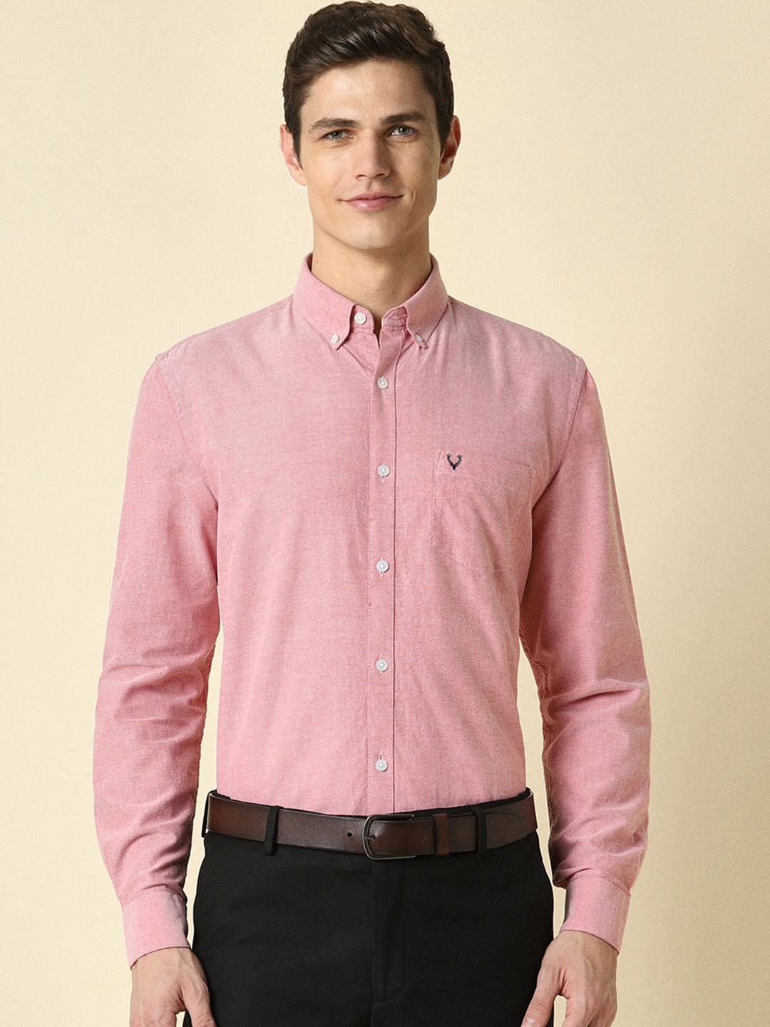 

Allen Solly Men Pink Slim Fit Formal Shirt