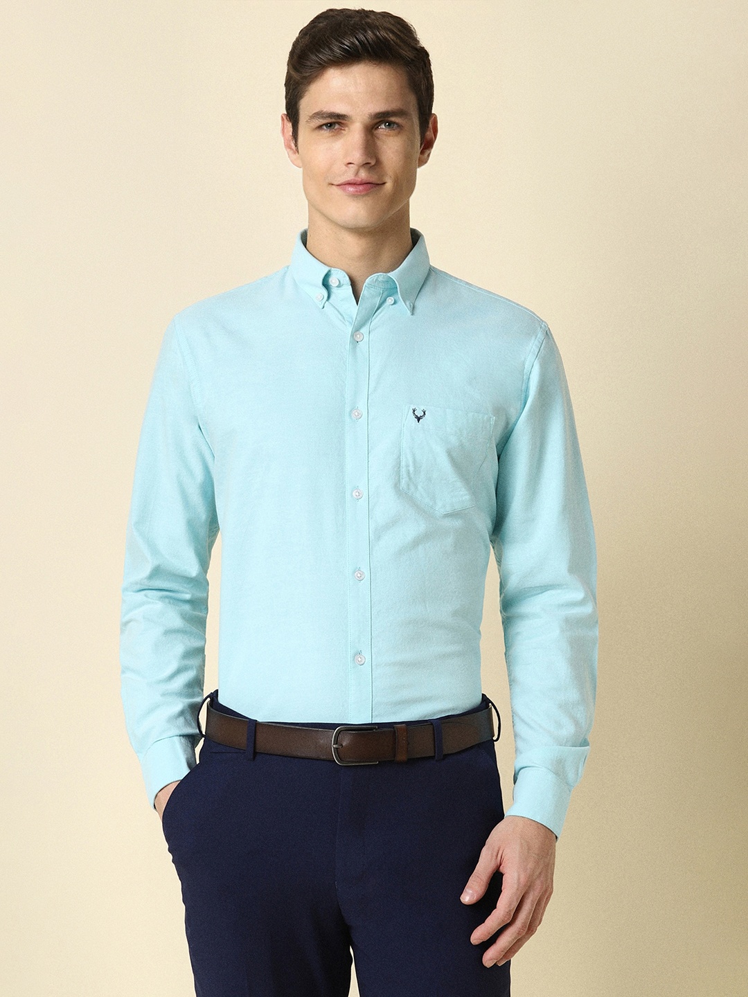 

Allen Solly Men Blue Slim Fit Formal Shirt