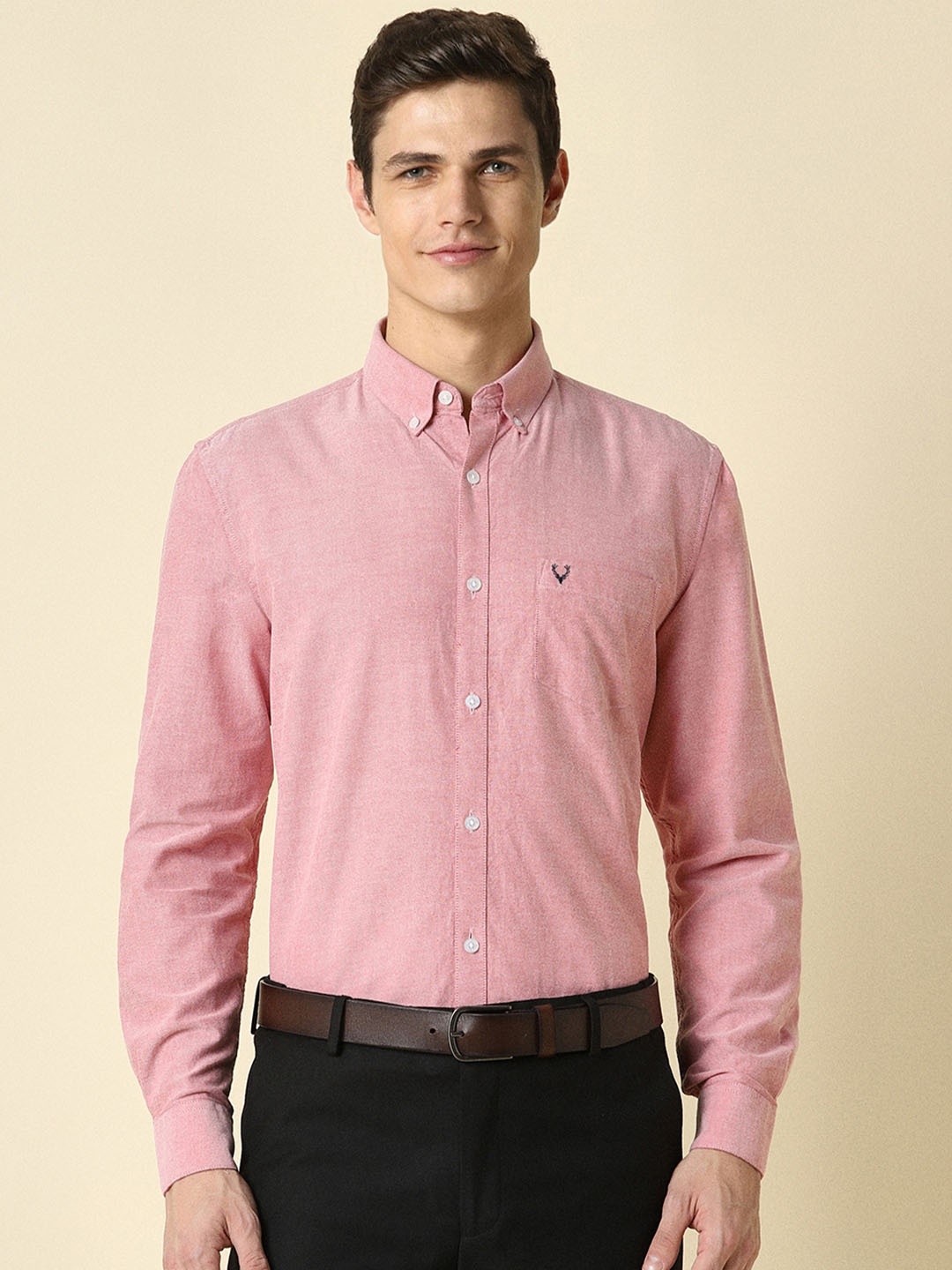 

Allen Solly Men Pink Slim Fit Formal Shirt