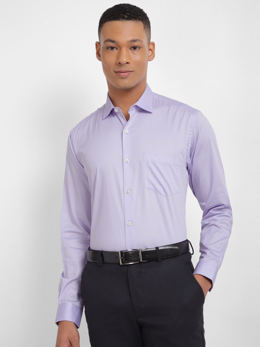 

Allen Solly Slim Fit Spread Collar Long Sleeves Cotton Formal Shirt, Purple