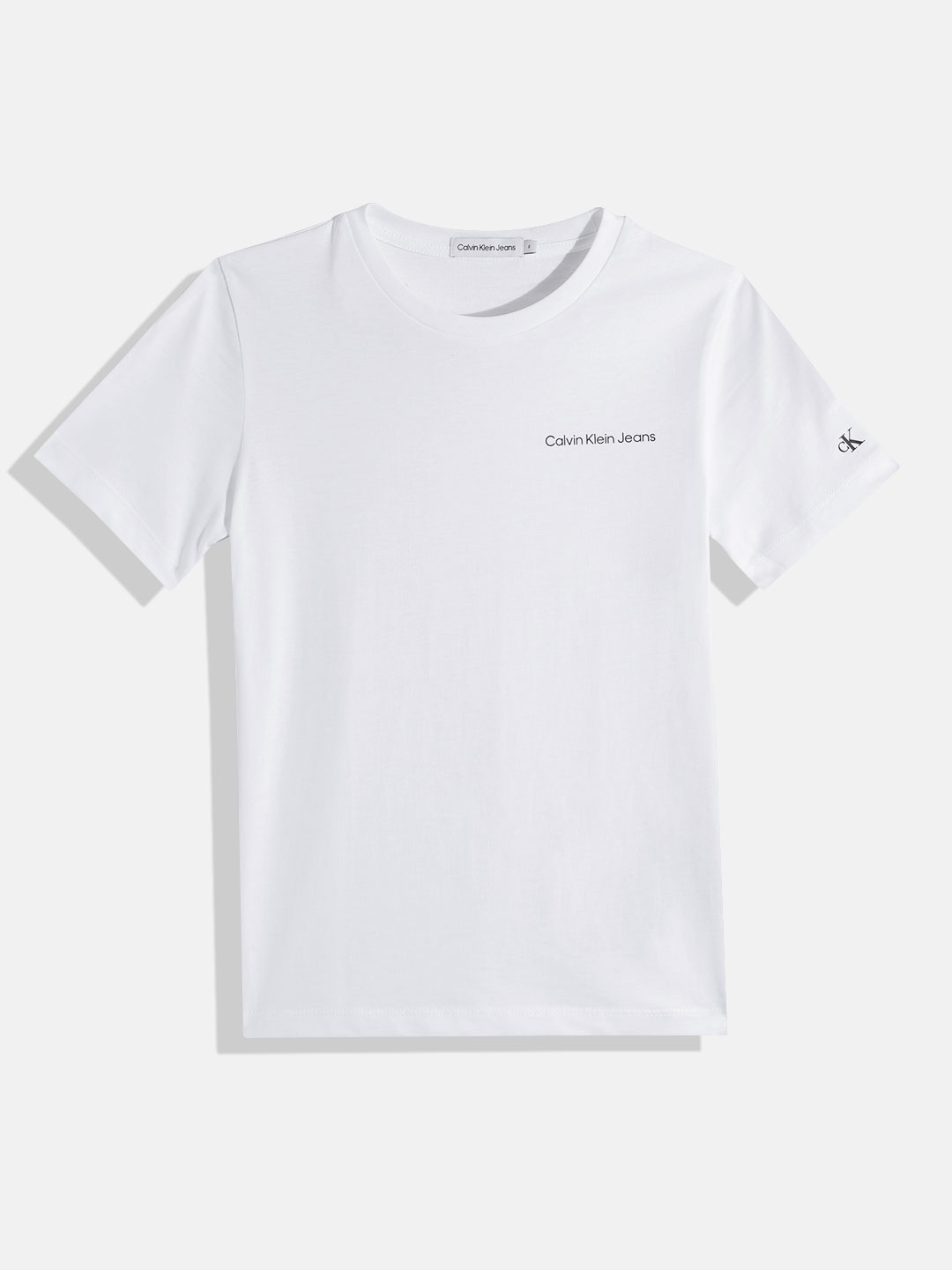 

Calvin Klein Jeans Kids Pure Cotton Brand Logo Printed Detail T-shirt, White