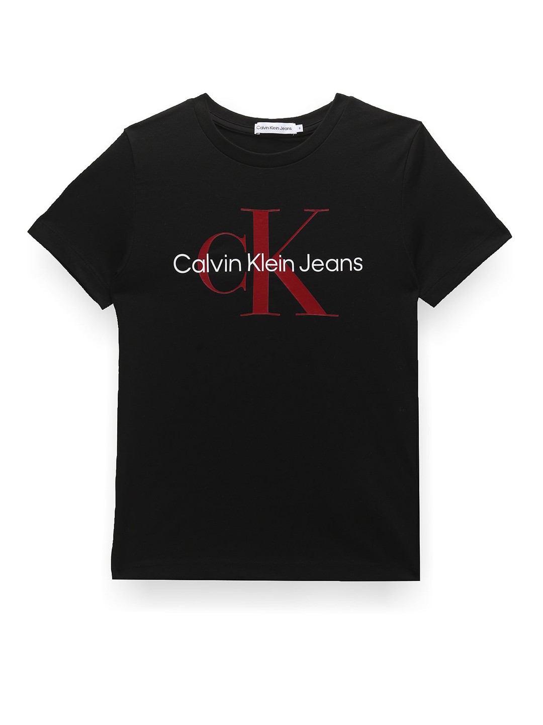 

Calvin Klein Jeans Kids Pure Cotton Brand Logo Printed T-shirt, Black