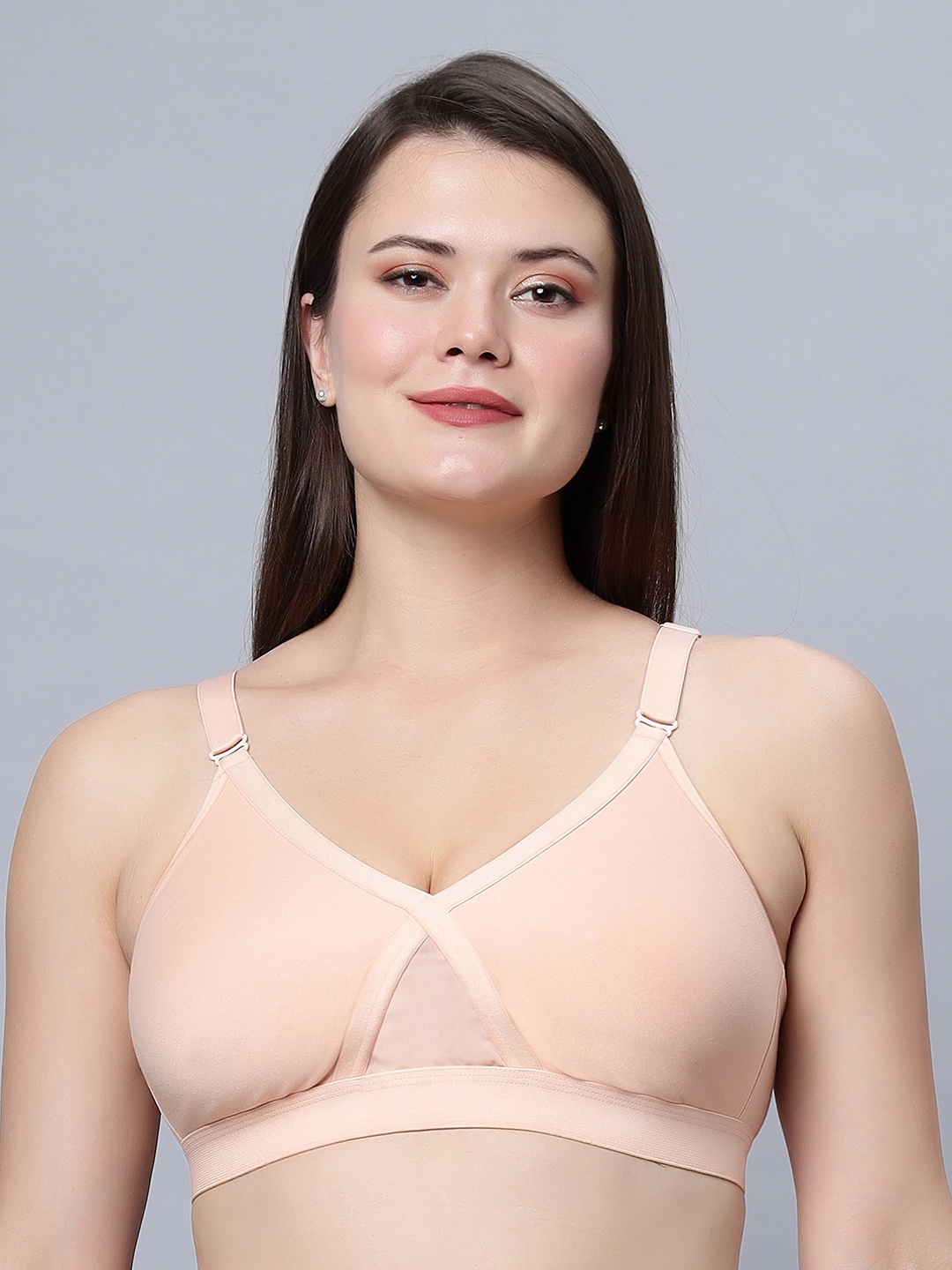 

In Care Non Padded Pure Cotton Seamless T-shirt Bra - Full Coverage, Beige