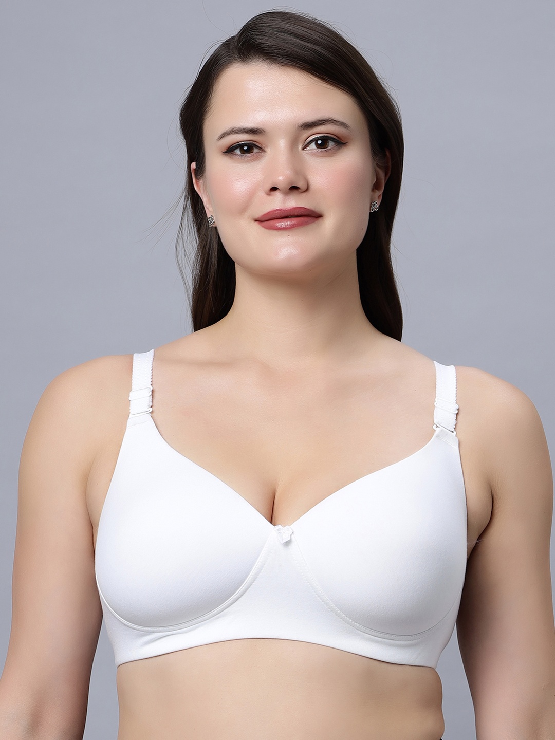 

In Care Seamless Pure Cotton Push-Up Bra - Full Coverage Heavily Padded, White