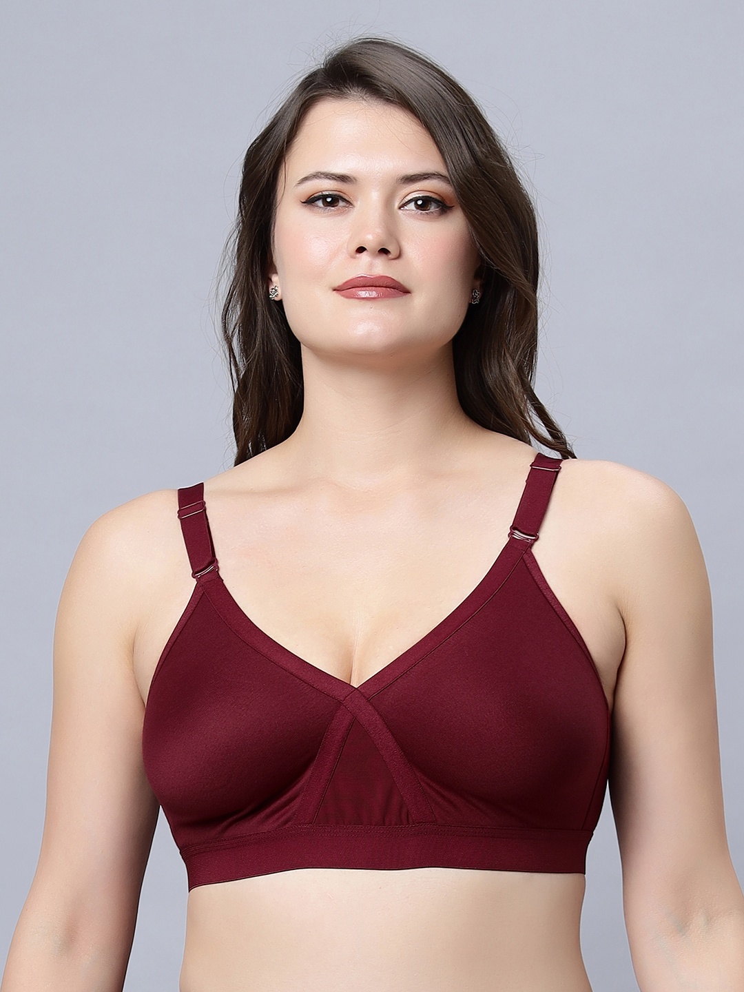 

In Care Full Coverage Pure Cotton T-shirt Bra with All Day Comfort, Maroon