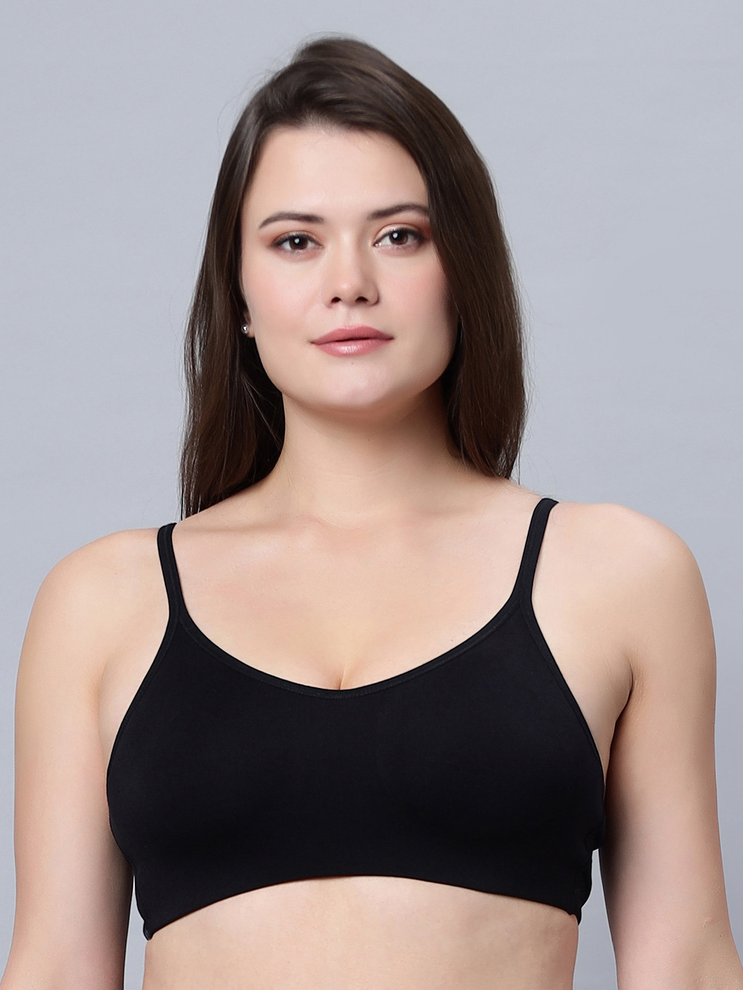 

In Care Seamless Pure Cotton Workout Sports Bra - Full Coverage, Black