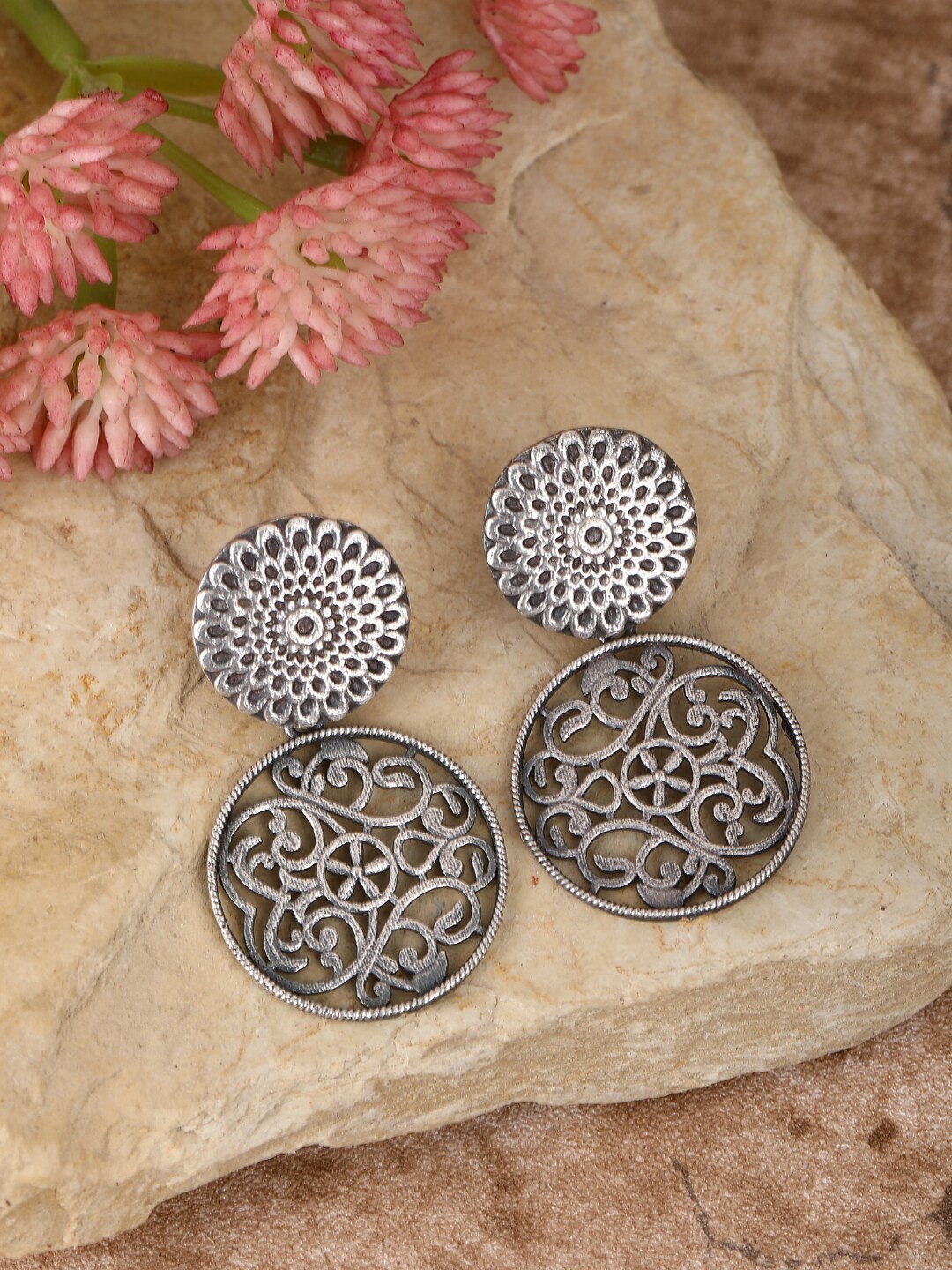 

Anouk Silver Plated Oxidised German Silver Drop Earrings