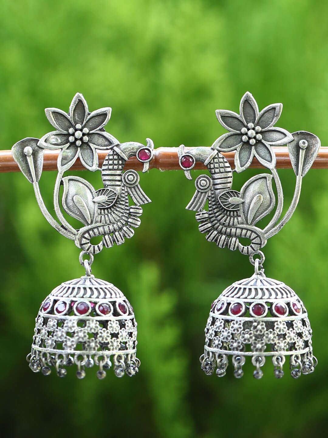 

Anouk Silver Plated Oxidised Jhumkas