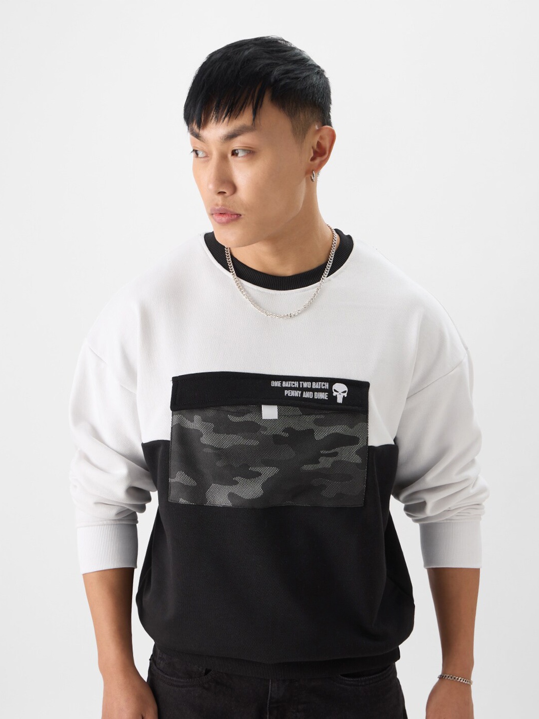 

The Souled Store Punisher Printed Sweatshirt, Black