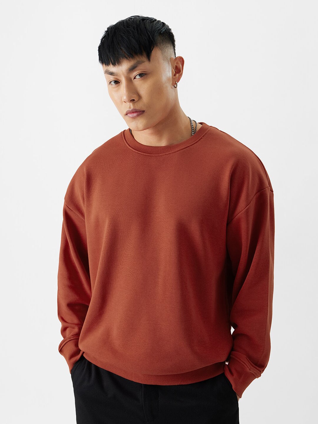 

The Souled Store Round Neck Sweatshirt, Red