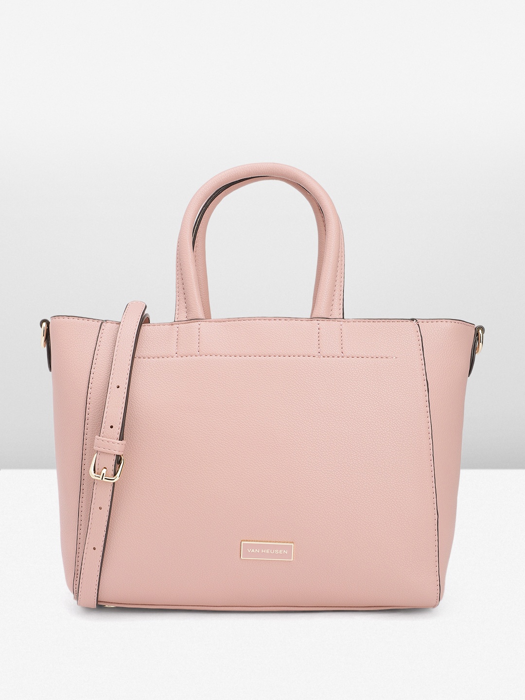 

Van Heusen Women Solid Handheld Bag, Pink
