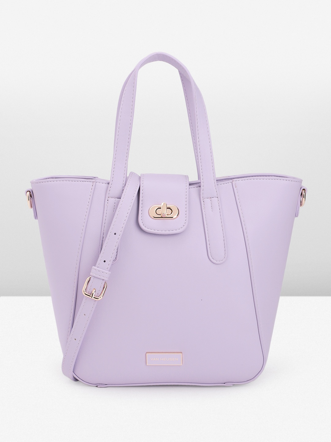 

Van Heusen Women Solid Handheld Bag, Lavender