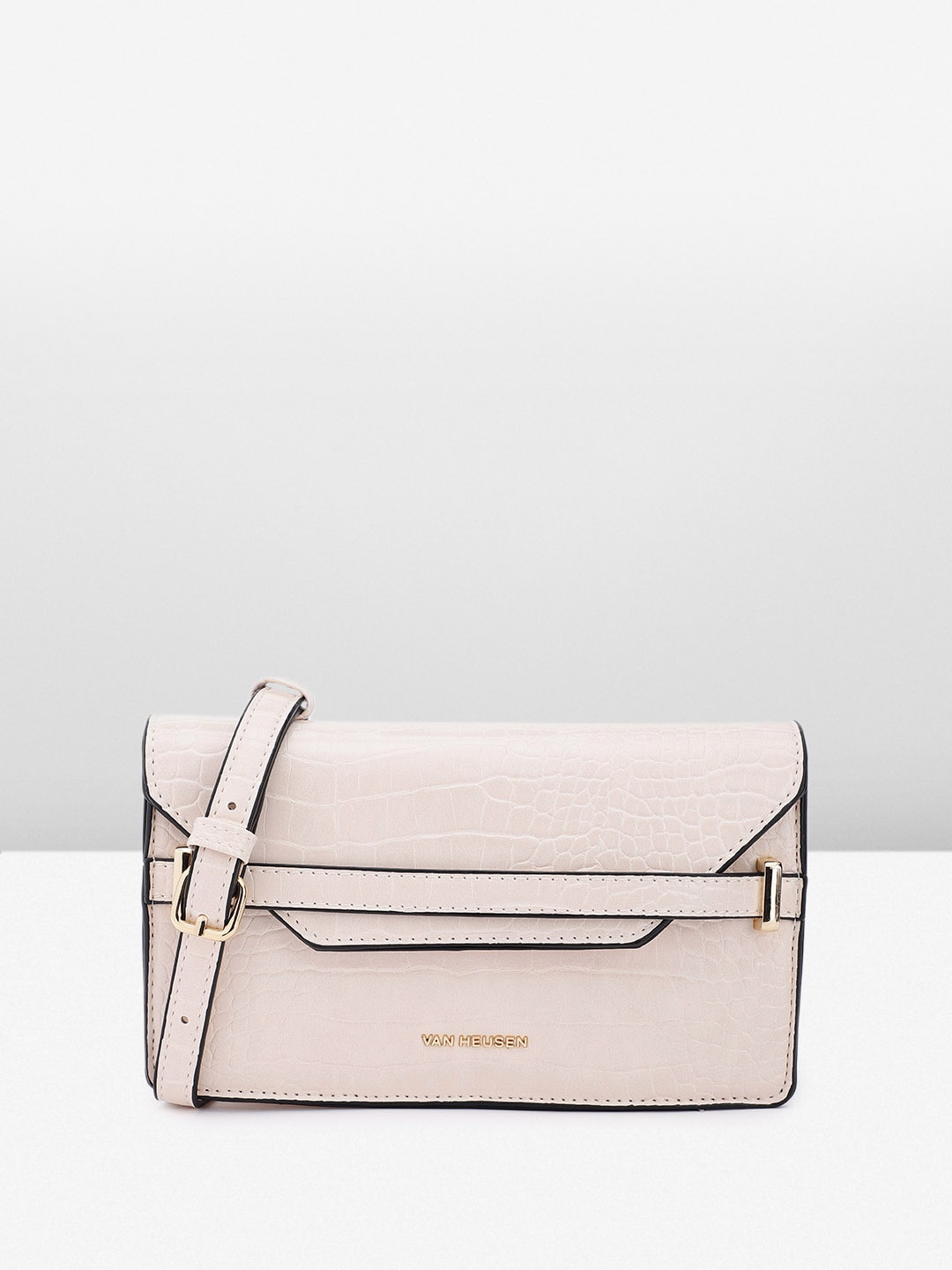

Van Heusen Women Textured Sling Bag, Off white