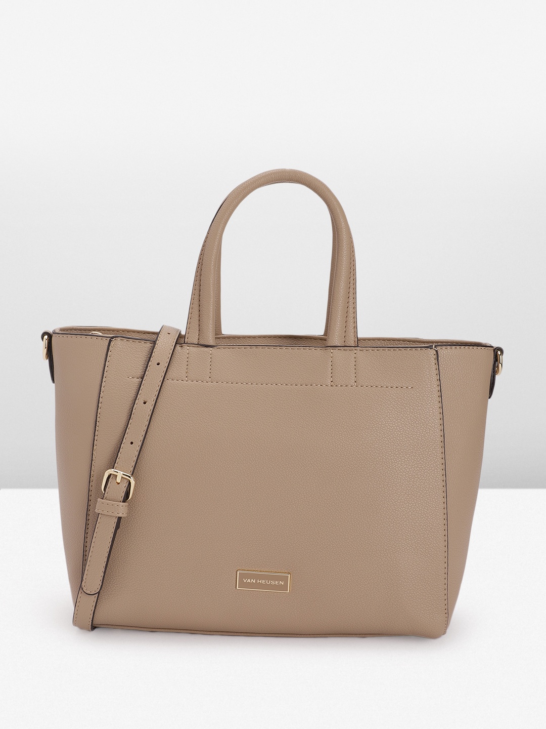 

Van Heusen Women Solid Handheld Bag, Brown