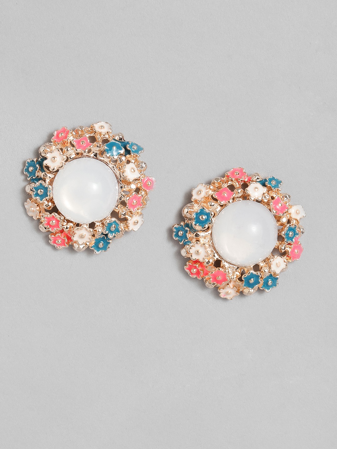 

Anouk Gold-Plated Beaded Circular Studs, Multi