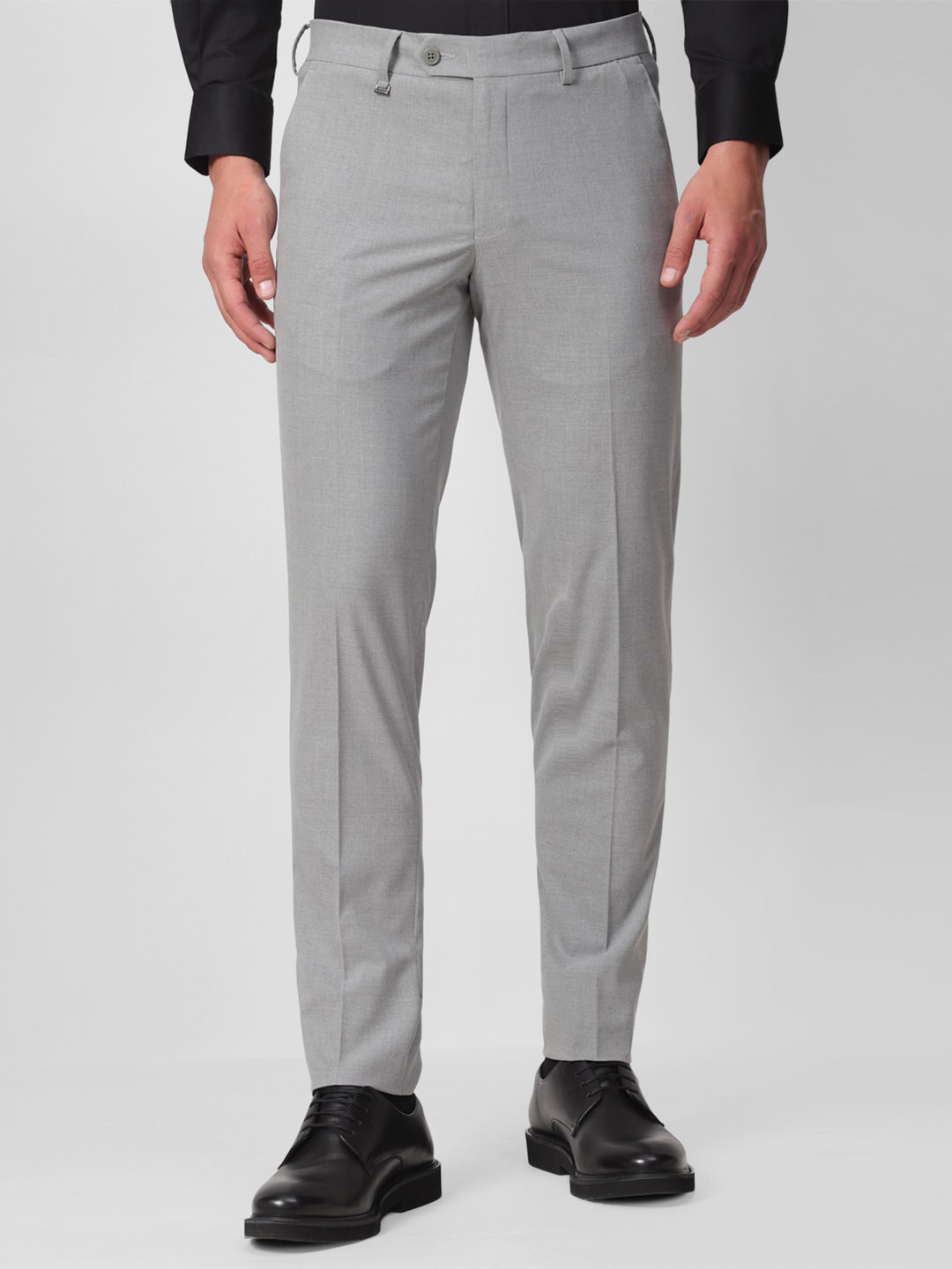 

Van Heusen Men Mid Rise Regular Fit Formal Trouser, Grey