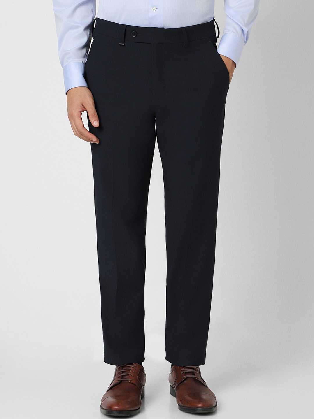 

Van Heusen Men Slim Fit Formal Trouser, Navy blue