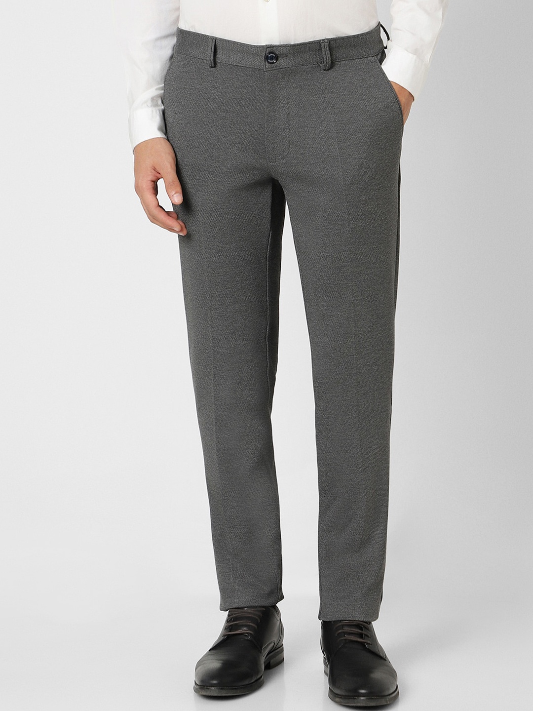 

Van Heusen Sport Men Slim Fit Mid-Rise Formal Trousers, Grey