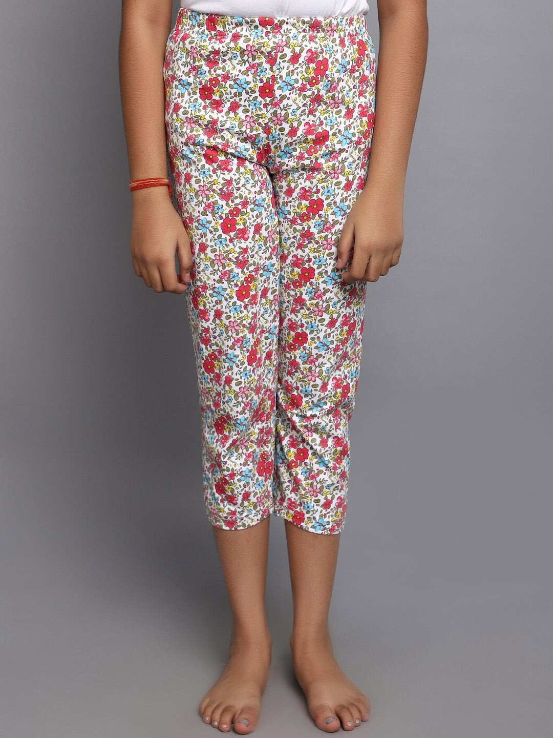 

V-Mart Girls Printed Pure Lounge Pants, White