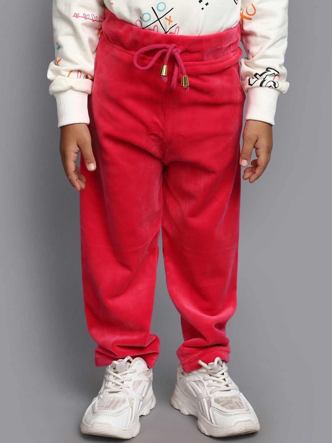 

V-Mart Girls Mid-Rise Track Pant, Fuchsia