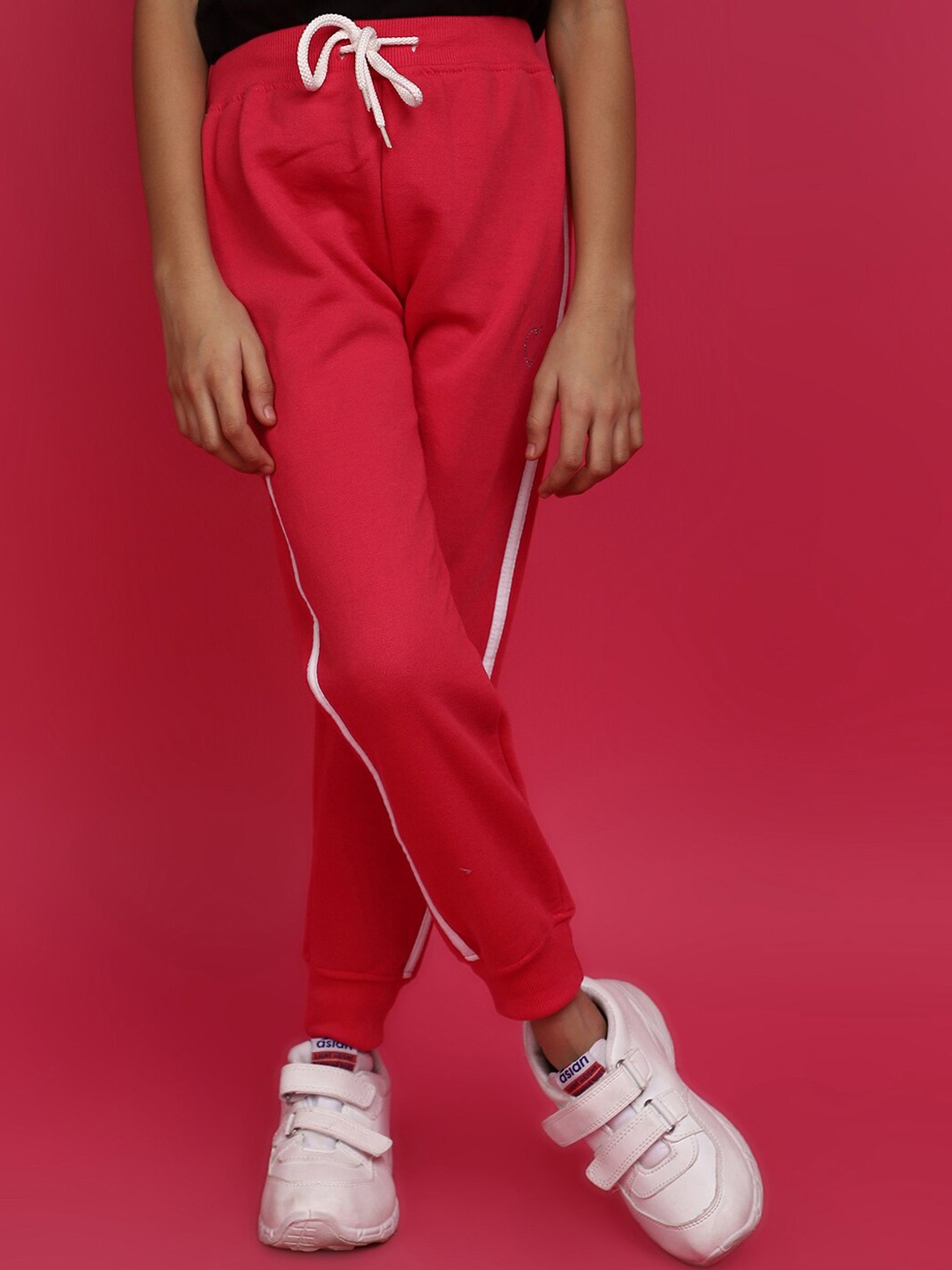 

V-Mart Girls Mid-Rise Joggers, Fuchsia