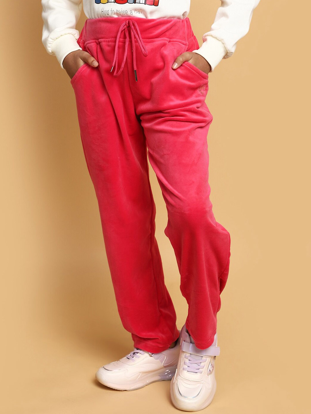 

V-Mart Girls Track Pants, Fuchsia