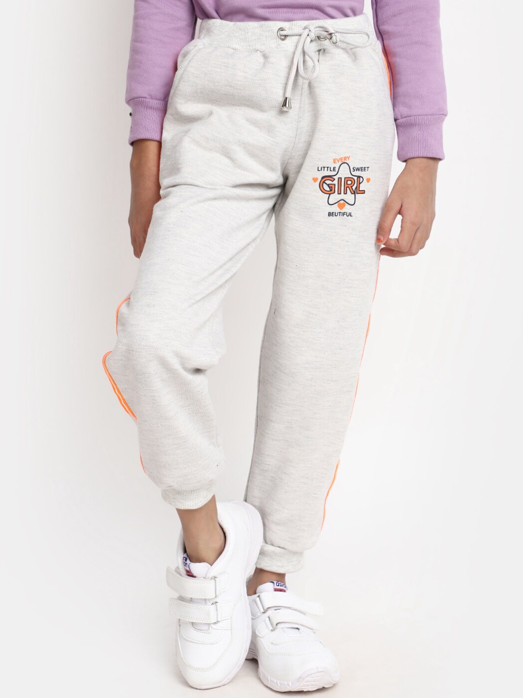 

V-Mart Girls Mid-Rise Joggers, Grey