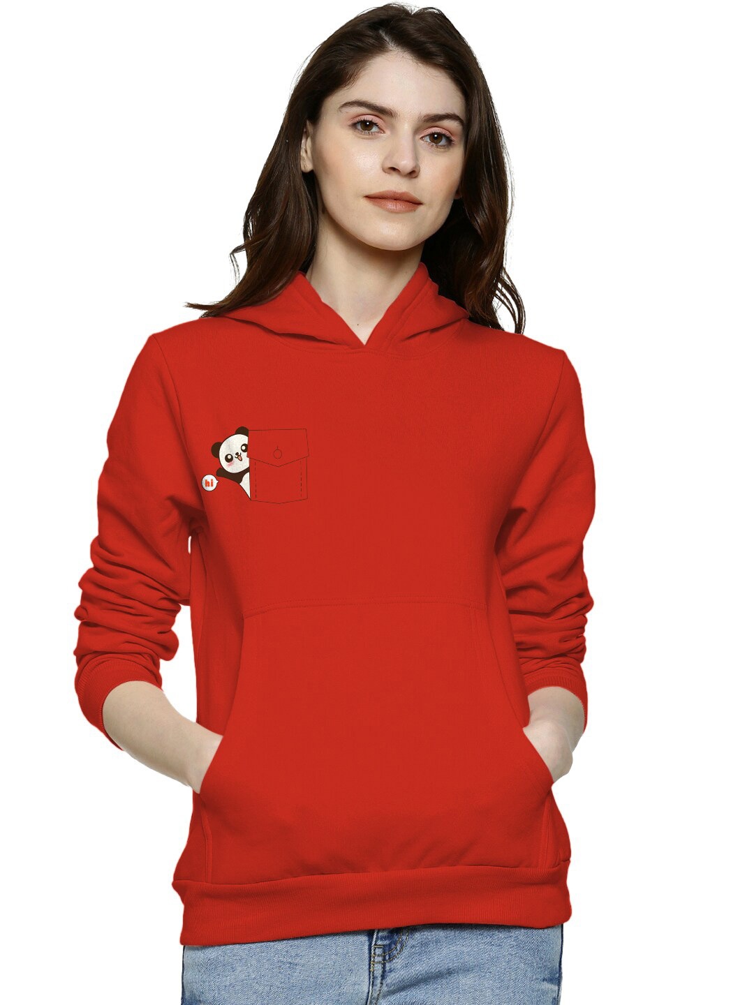

BAESD Hooded Cotton Sweatshirt, Red