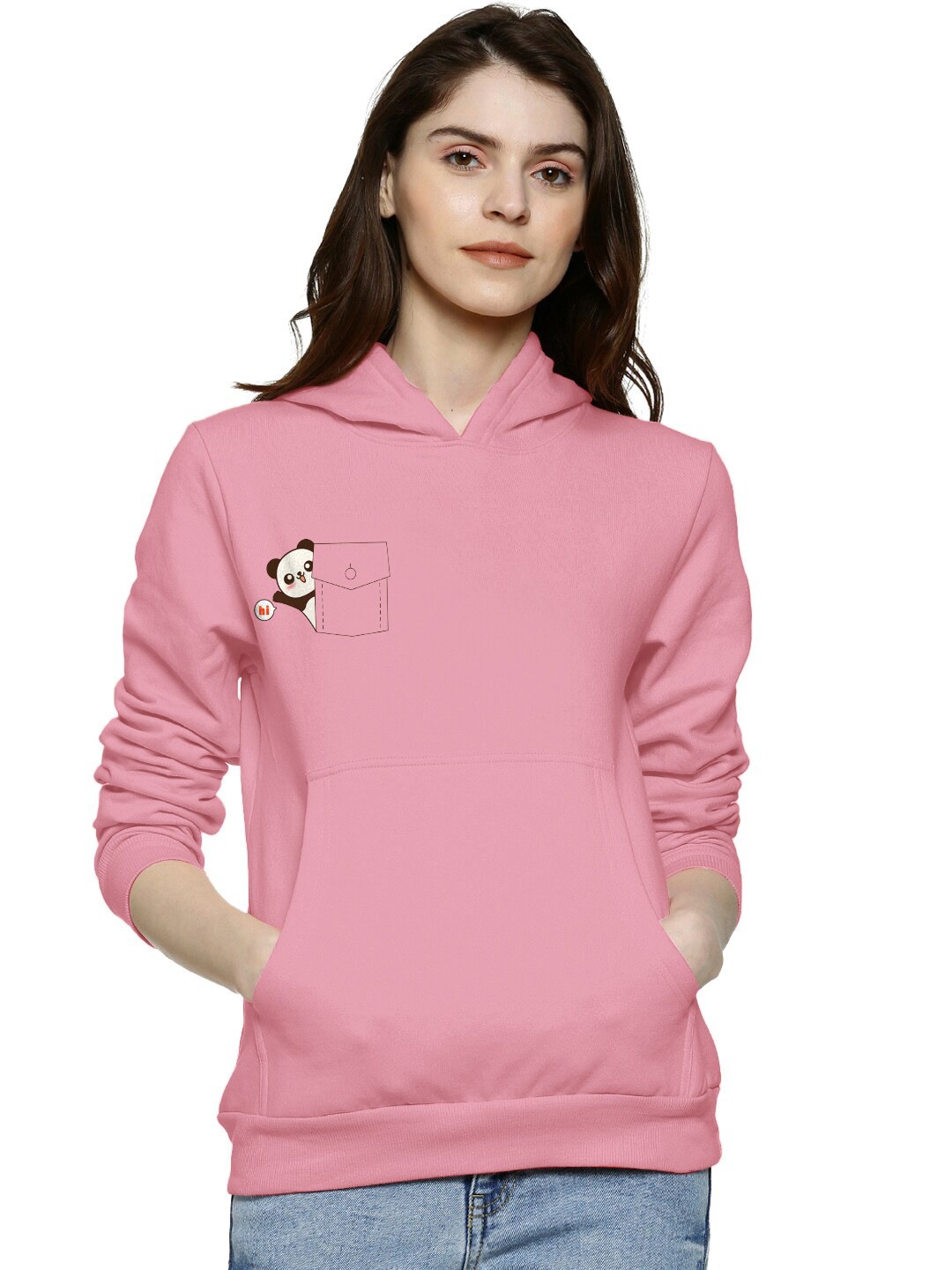 

BAESD Hooded Cotton Sweatshirt, Pink