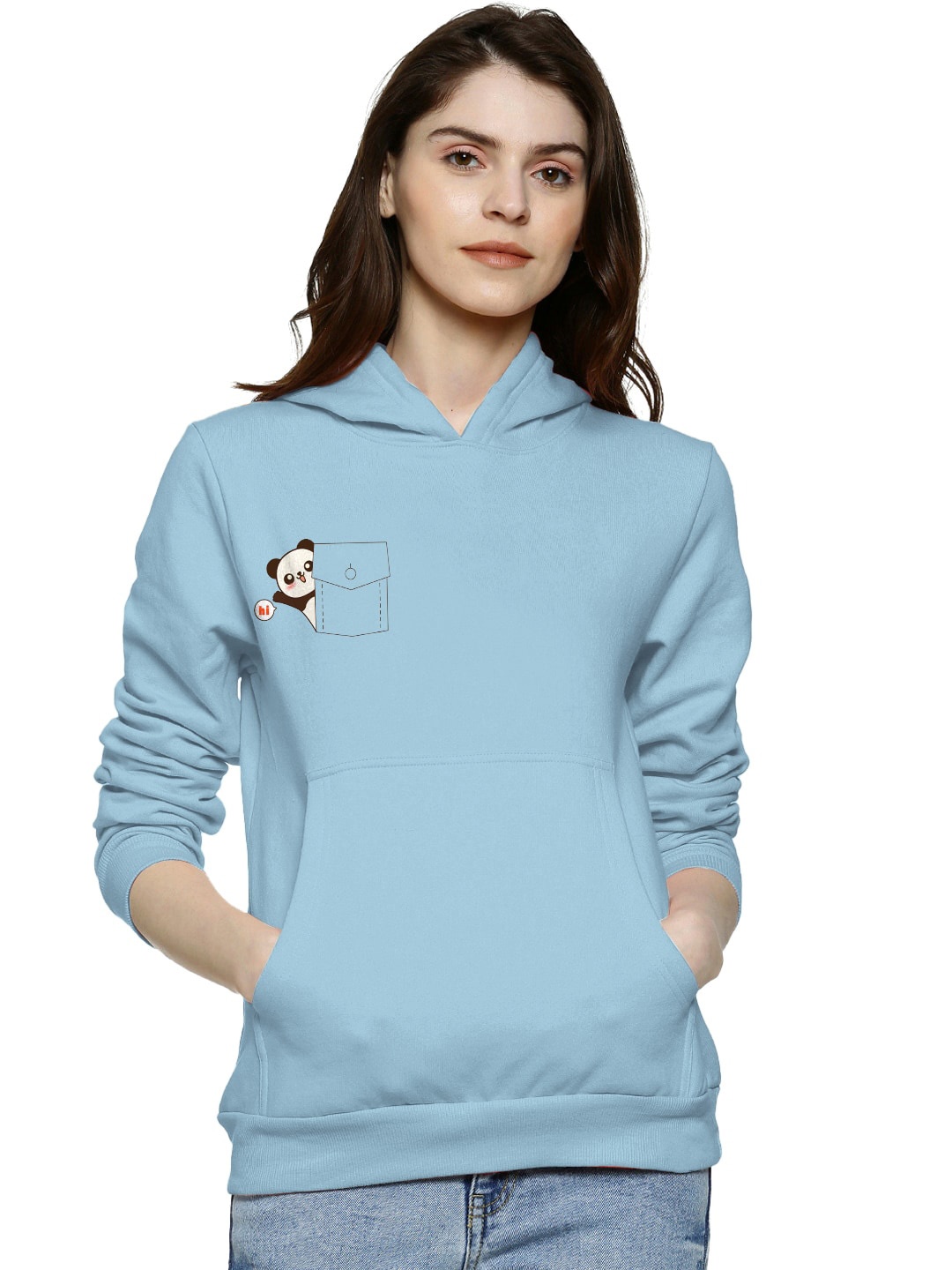 

BAESD Kung Fu Panda Printed Hooded Cotton Pullover Sweatshirt, Blue