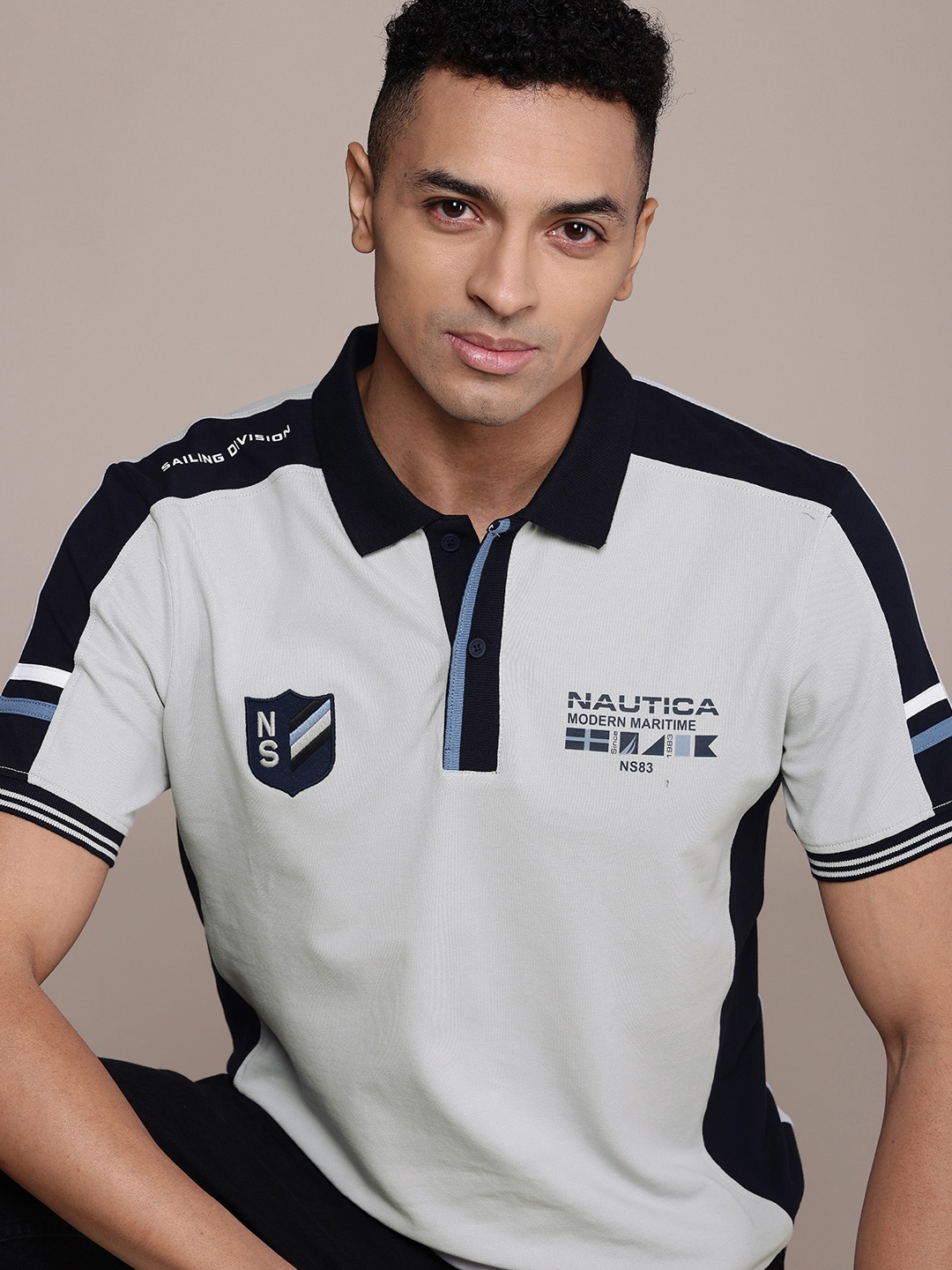 

Nautica Polo Collar Nautical T-shirt, Blue