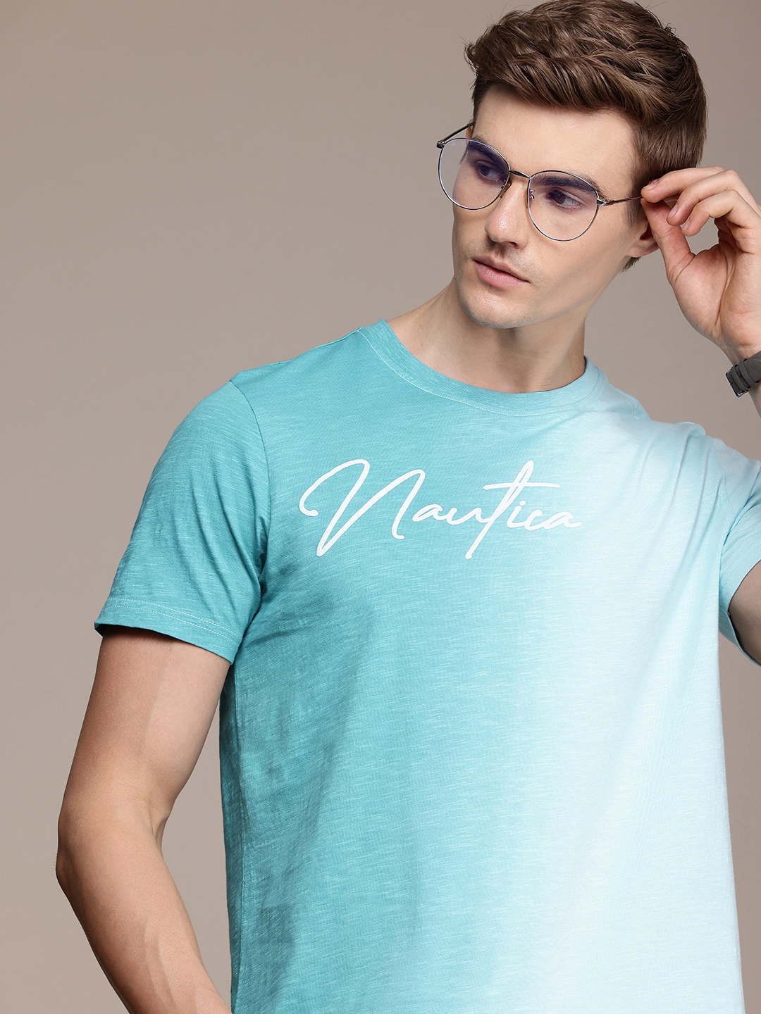 

Nautica Pure Cotton Tie and Dye T-shirt, Blue