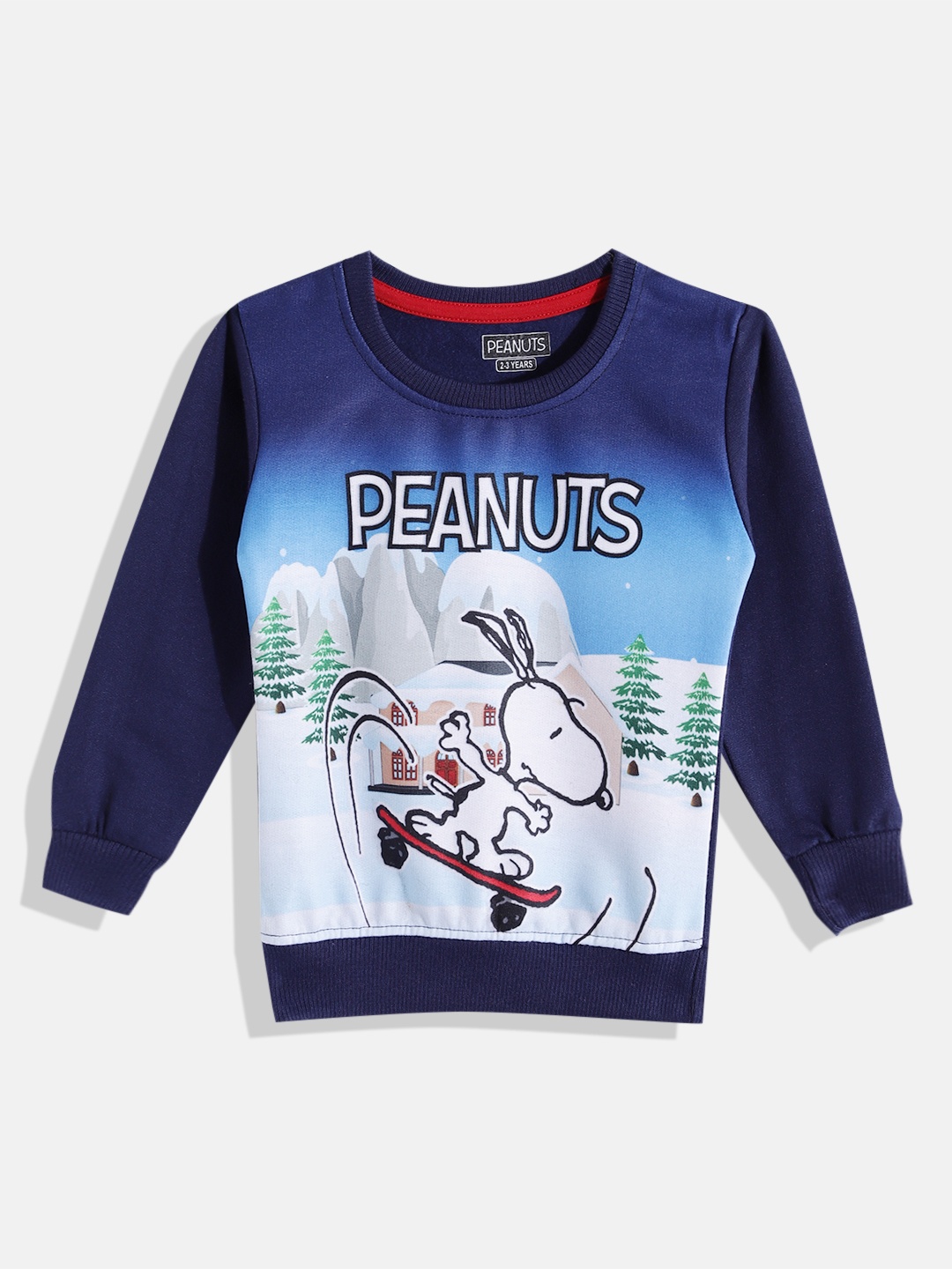 

Eteenz Girls Cotton Peanuts Printed Sweatshirt, Navy blue