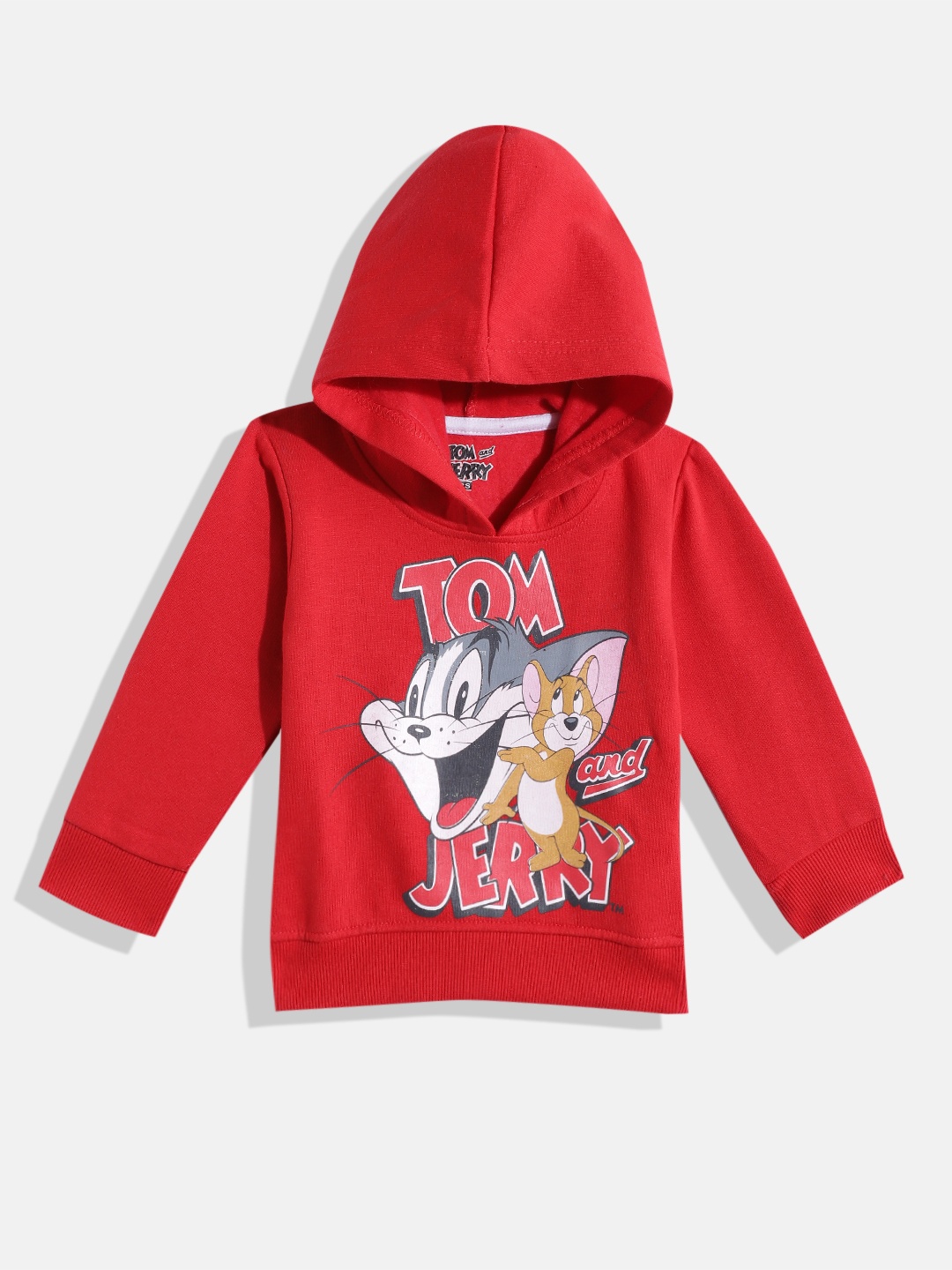 

Eteenz Girls Printed Hooded Sweatshirt, Red