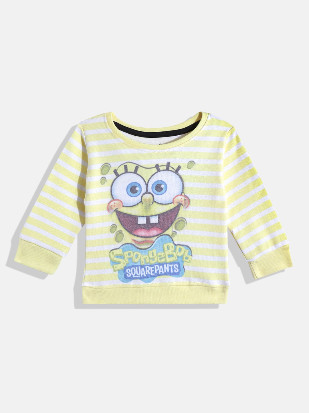 

Eteenz Girls SpongeBob SquarePants Printed Cotton Sweatshirt, Yellow